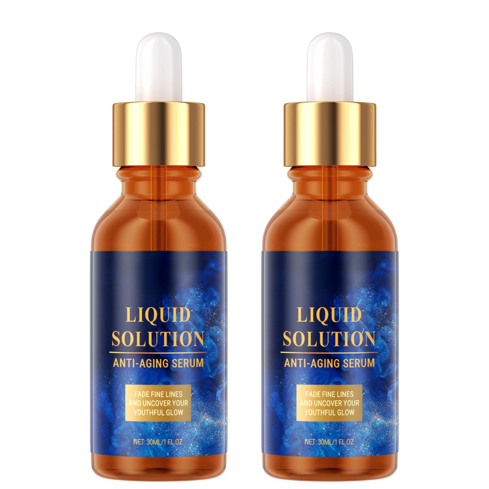 2pcs Olavita Liquid Solution Serum - Olavita Liquid Solution Anti Aging Serum - Reducing Fine Lines & Wrinkles, Stock Solution Facial Serum for Women - Moisturizing,Refine Pores