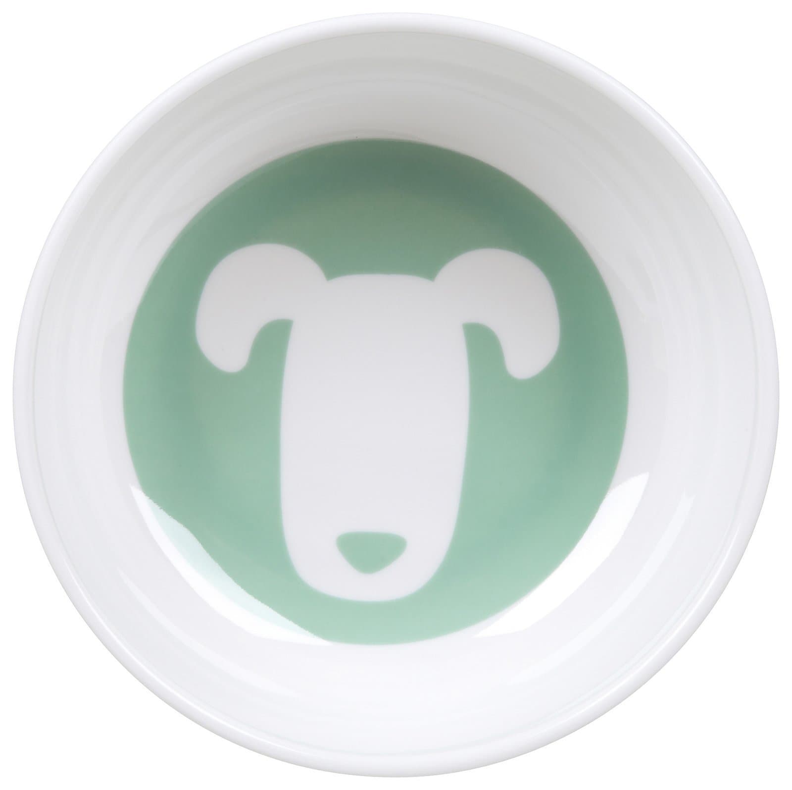Bowl Melamine Shadow Dog Retro Aqua