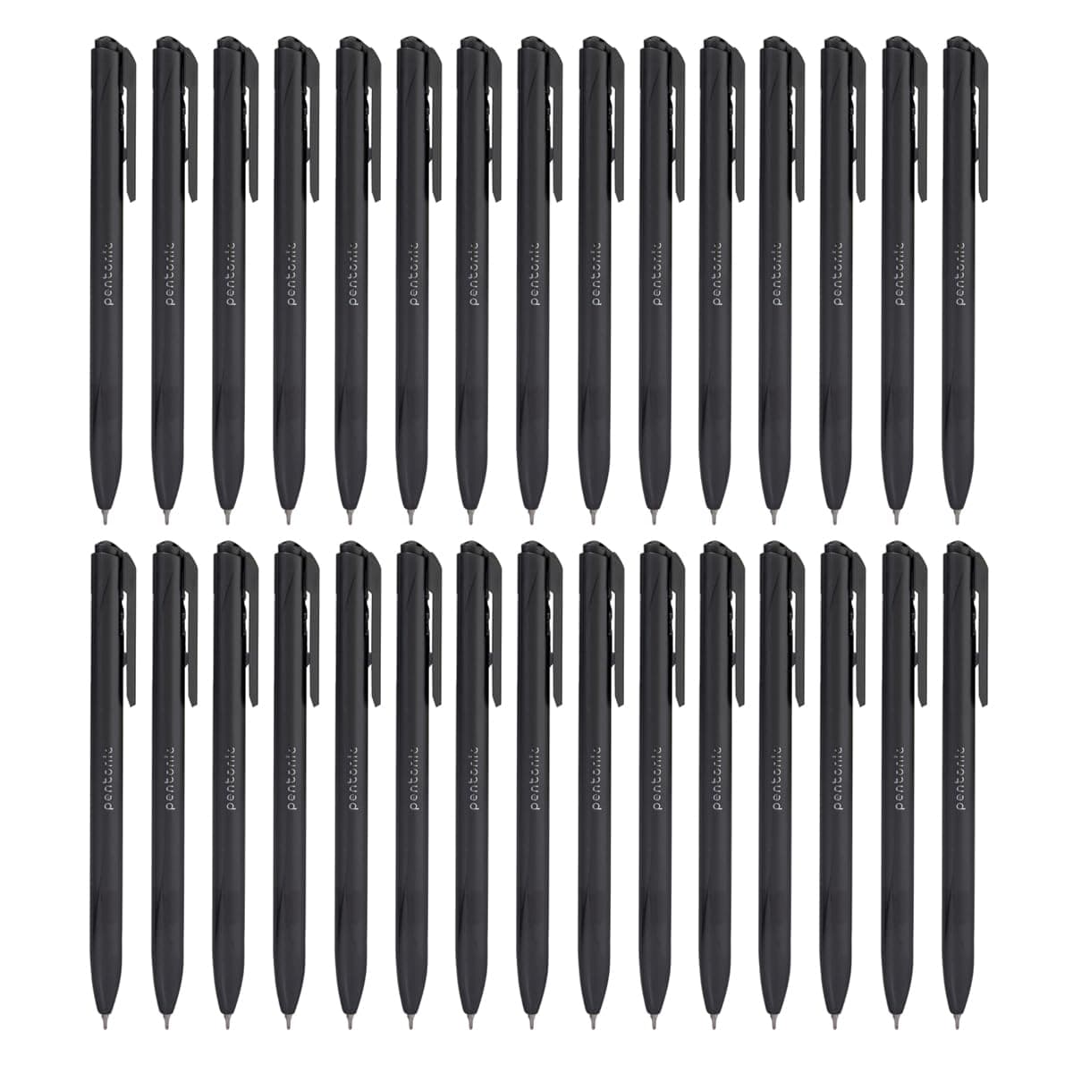 Pentonic 0.7mm Switch Retractable Ball Point Pen | Black Ink | Pack of 30