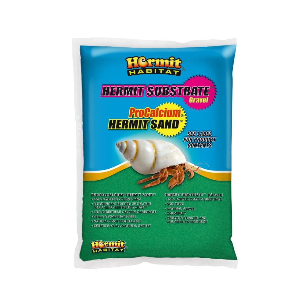 Hermit Habitat Terrarium Sand, 2-Pound, Green