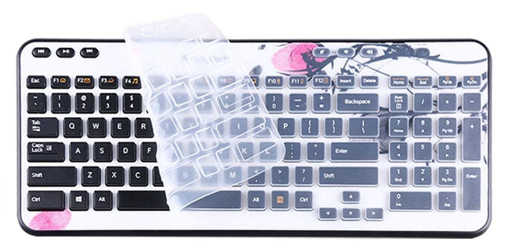 Ultra Thin Silicone Clear Keyboard Cover Skin Protector Compatible with Logitech MK360 K360 MK365 K365 Keyboard (NOT Compatible with Other Desktop Keyboards)