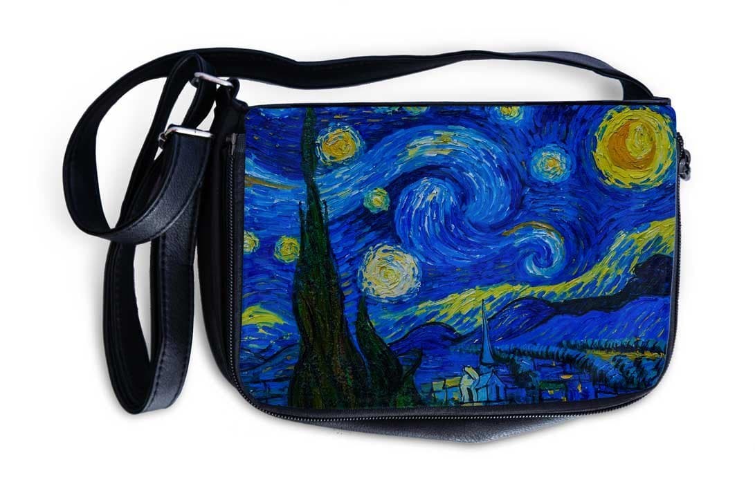 Shoulder Bag Sling Bag Handbag Purse With Adjustable Strap - Van Gogh's Starry Night