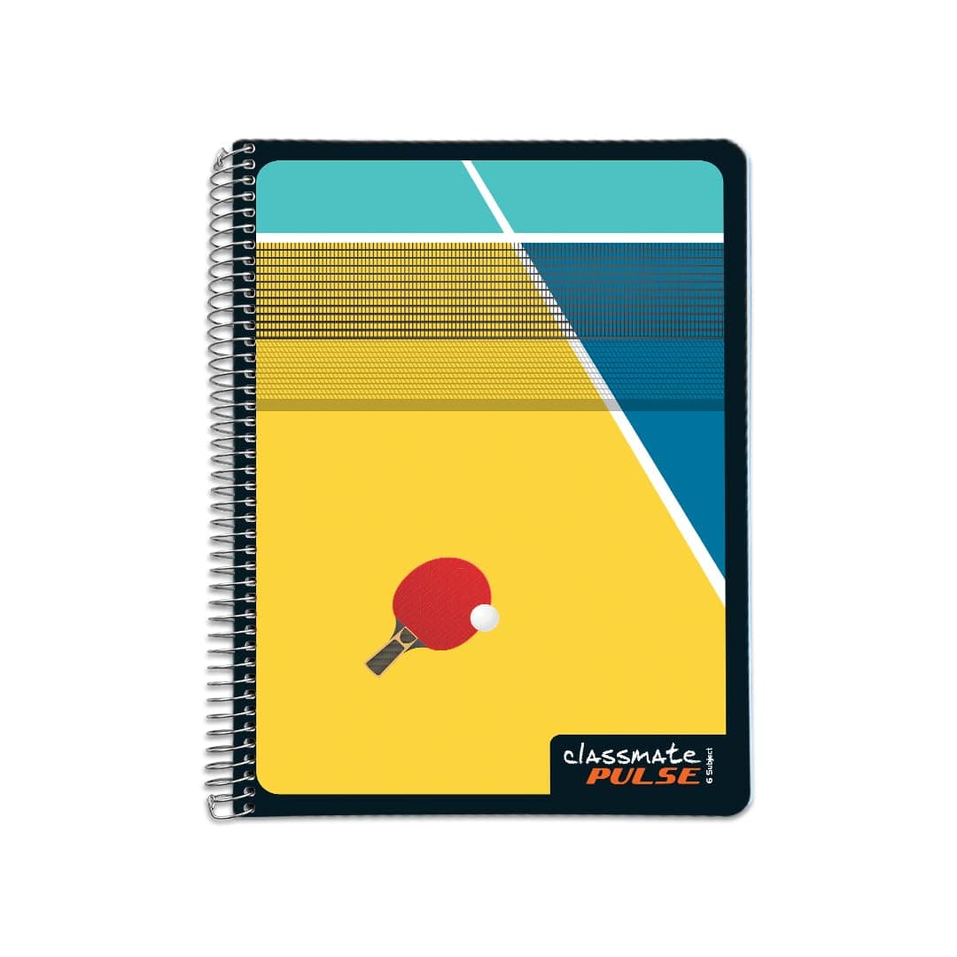 Classmate Pulse 6 Subject Spiral Notebook - Pack of 1 | Single Line | 500 Pages | A4-29.7cm x 21.0cm | Attractive Cover Designs | Soft Cover | Ideal for College Students and Professionals