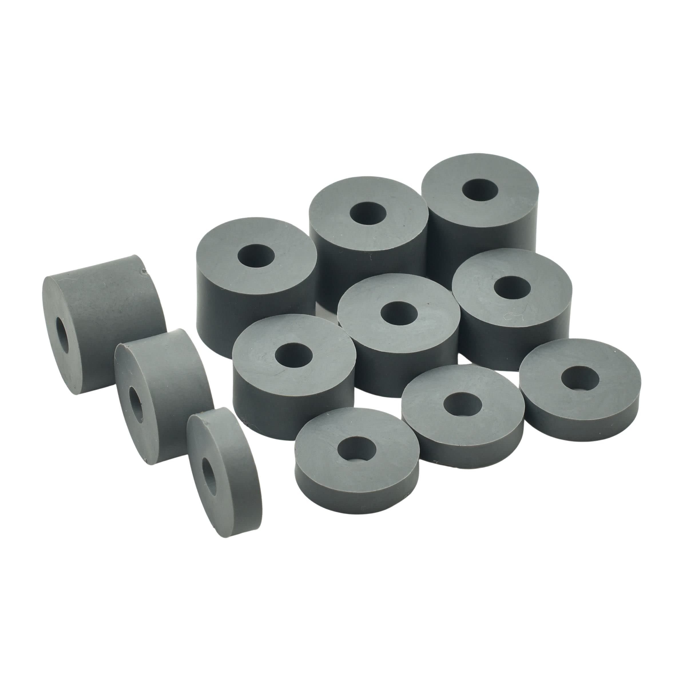 Soft Rubber Spacers (M6) 6mm-0.24” Hole, Diameter 0.79” Depths 0.59” 0.39” 0.20”
