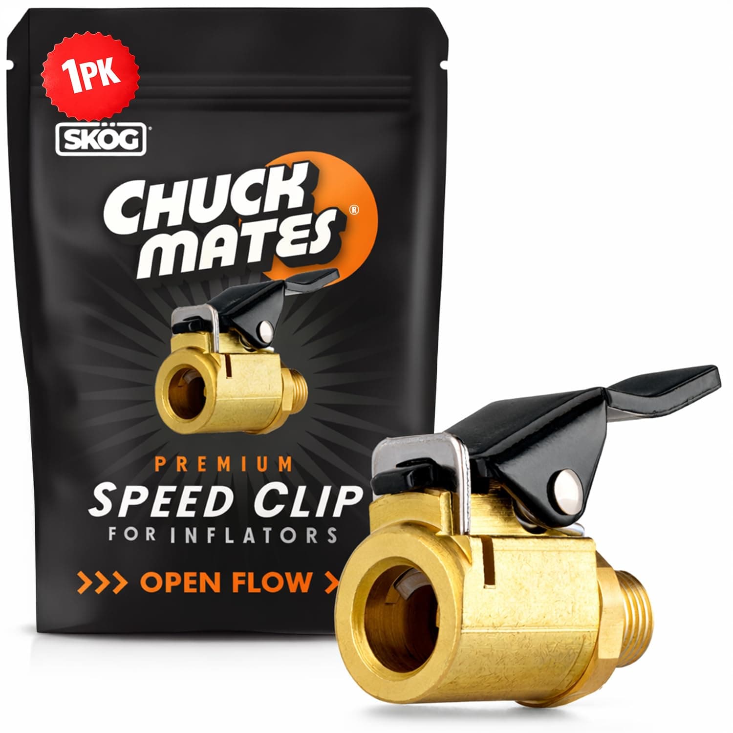 Chuck Mates Premium Quick-Connect Accessory for Tire Inflators Open-Type (1 Pack)