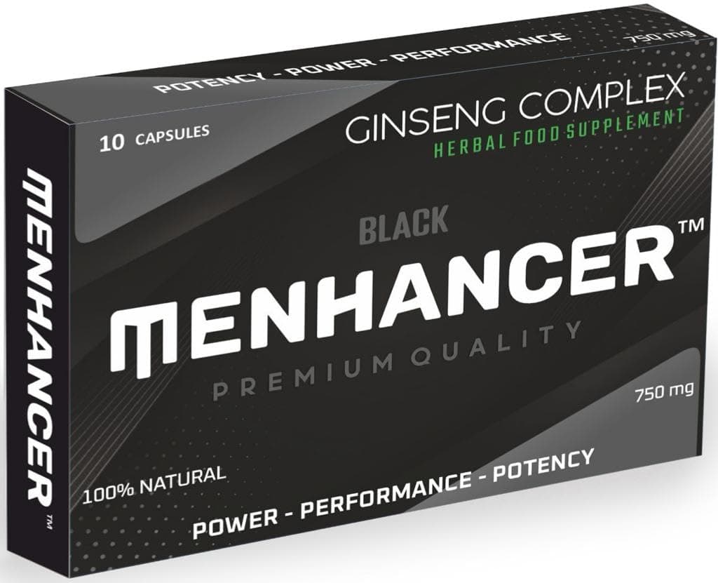 Enhance Your Performance - Extra Strength Performance Enhancing Pills, Stamina Endurance Booster Black Supplement Pills for Men - 10 Ginseng Capsules