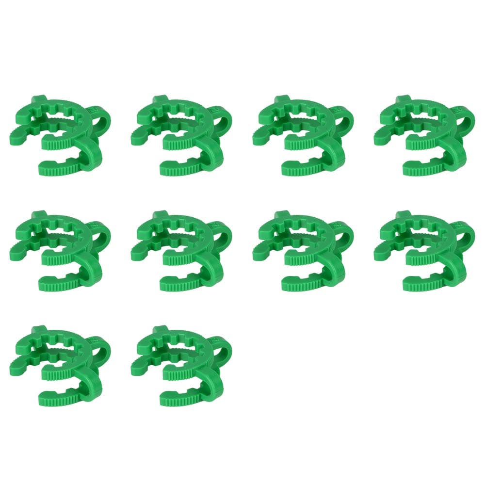 – Labasics Plastic Joint Clips, 10 pcs 24 mm Lab Keck Clamp #24 Keck Clips for 24/40 Joint Glass Standard Conical Interface Clip Ground Glass Joint Lab Accessory, Green