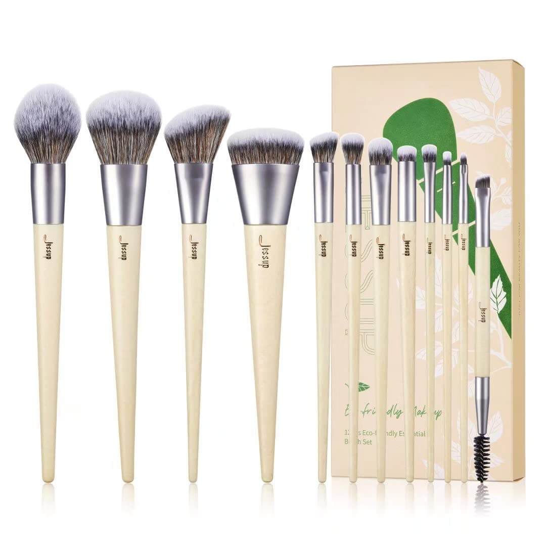 Jessup Vegan Makeup Brushes Set Premium Make up Brush Synthetic Powder Founda...