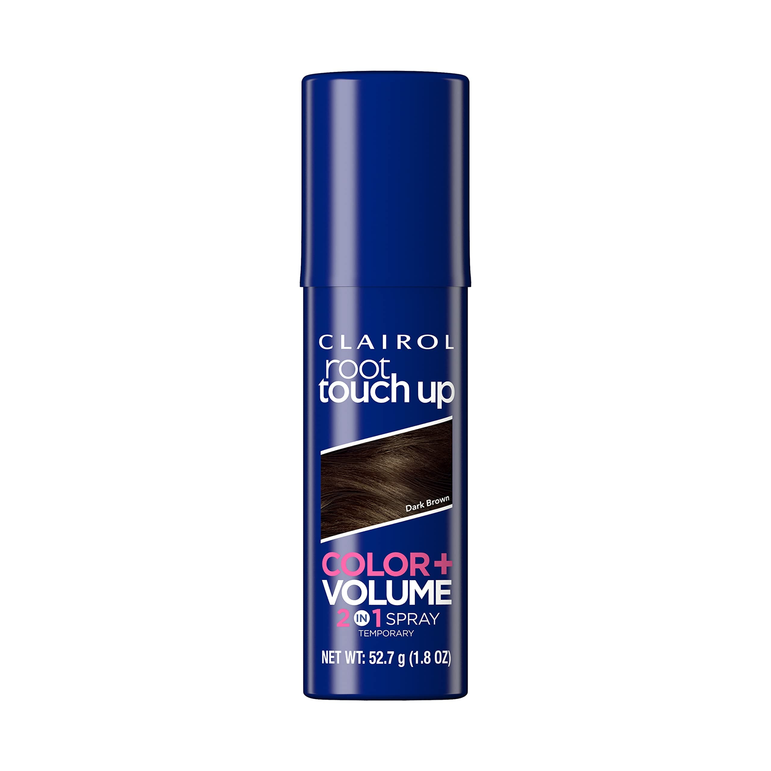 Clairol Root Touch-Up Color + Volume 2-in-1 Temporary Spray, Dark Brown Hair Color, Pack of 1