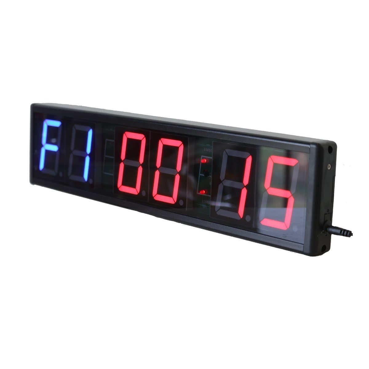 Large Interval Gym Clock for Workouts Size 20x4.7in. Operated by Remote Control