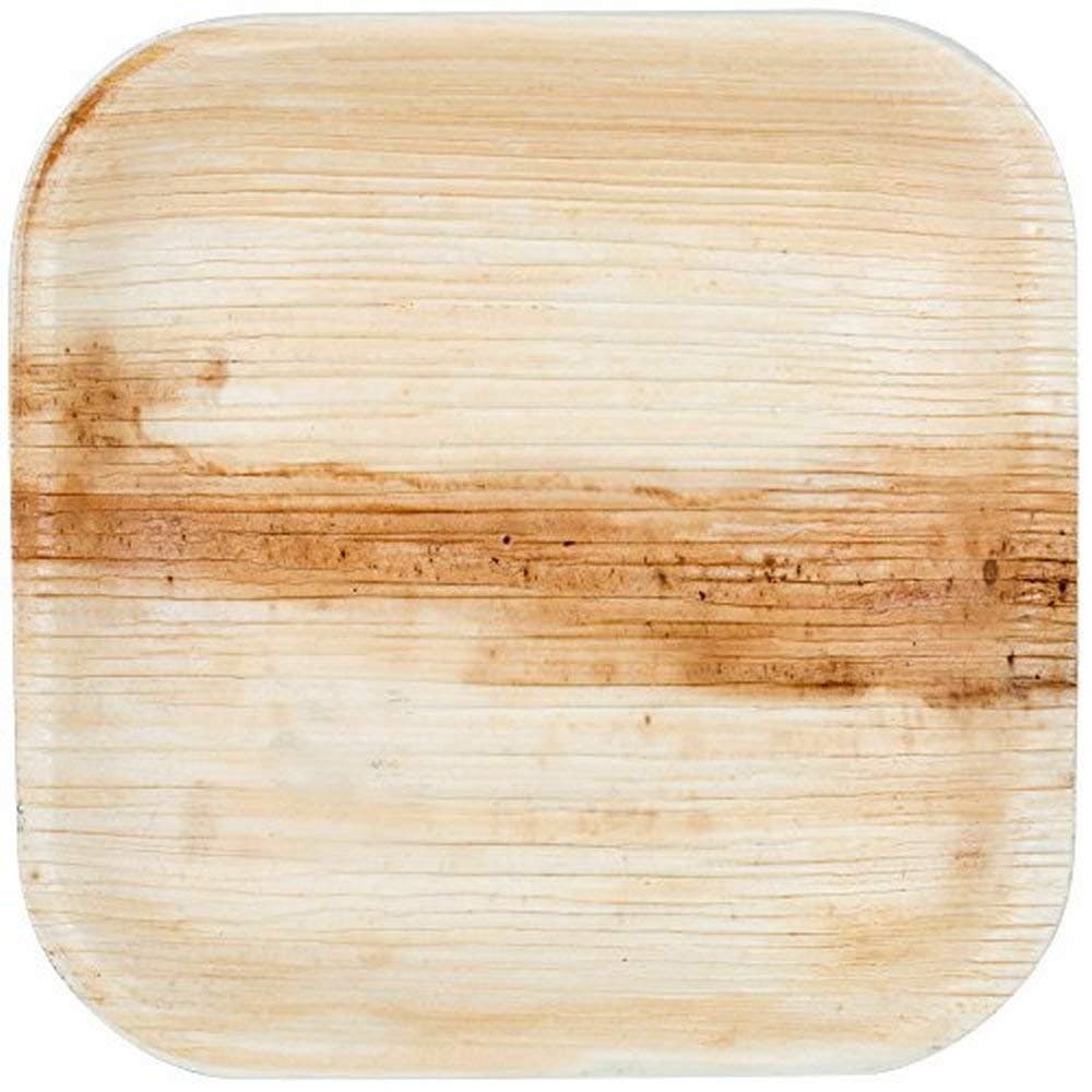 Eco-Gecko 4" SQUARE Palm Leaf plate / 200-ct case