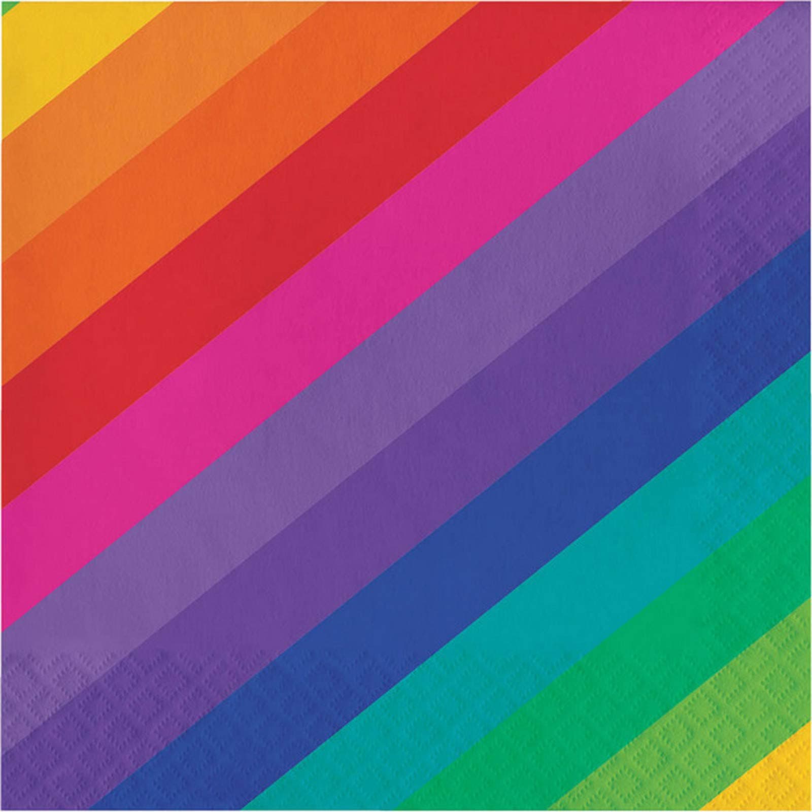 Creative Converting 16 Count 3 Ply Lunch Napkins, Rainbow