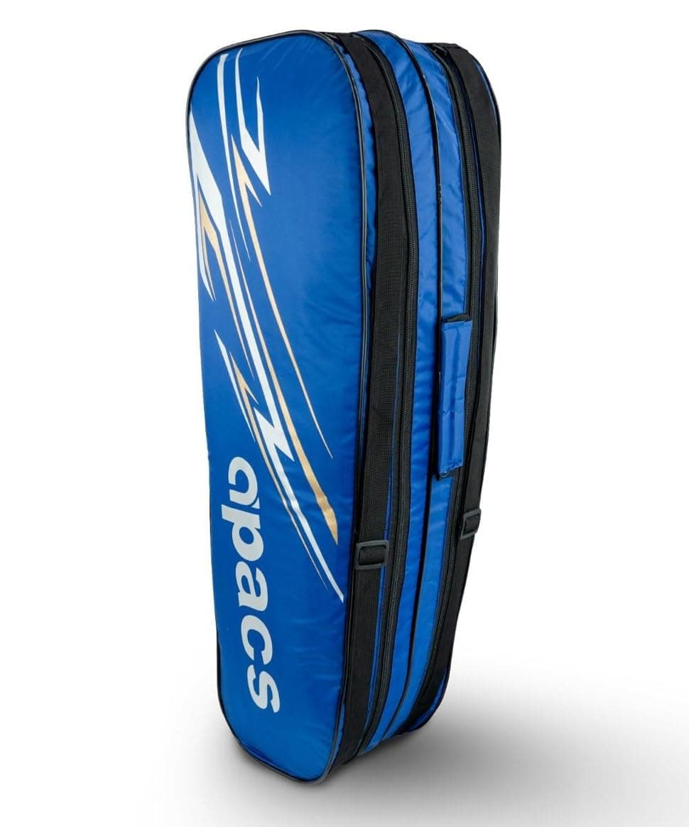 Apacs Badminton Kitbag | Two Compartments | Soft Padded Shoulder Straps | Durable Polyester Badminton Kitbag (Blue)