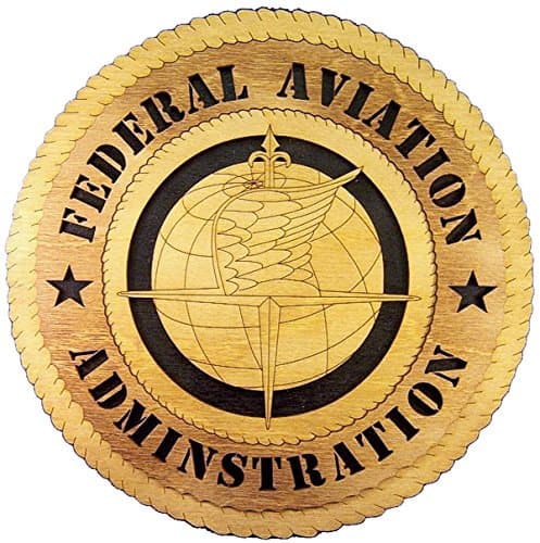 DC Crystal Laser Engraved, Personalized WT325 FAA Wall Plaque