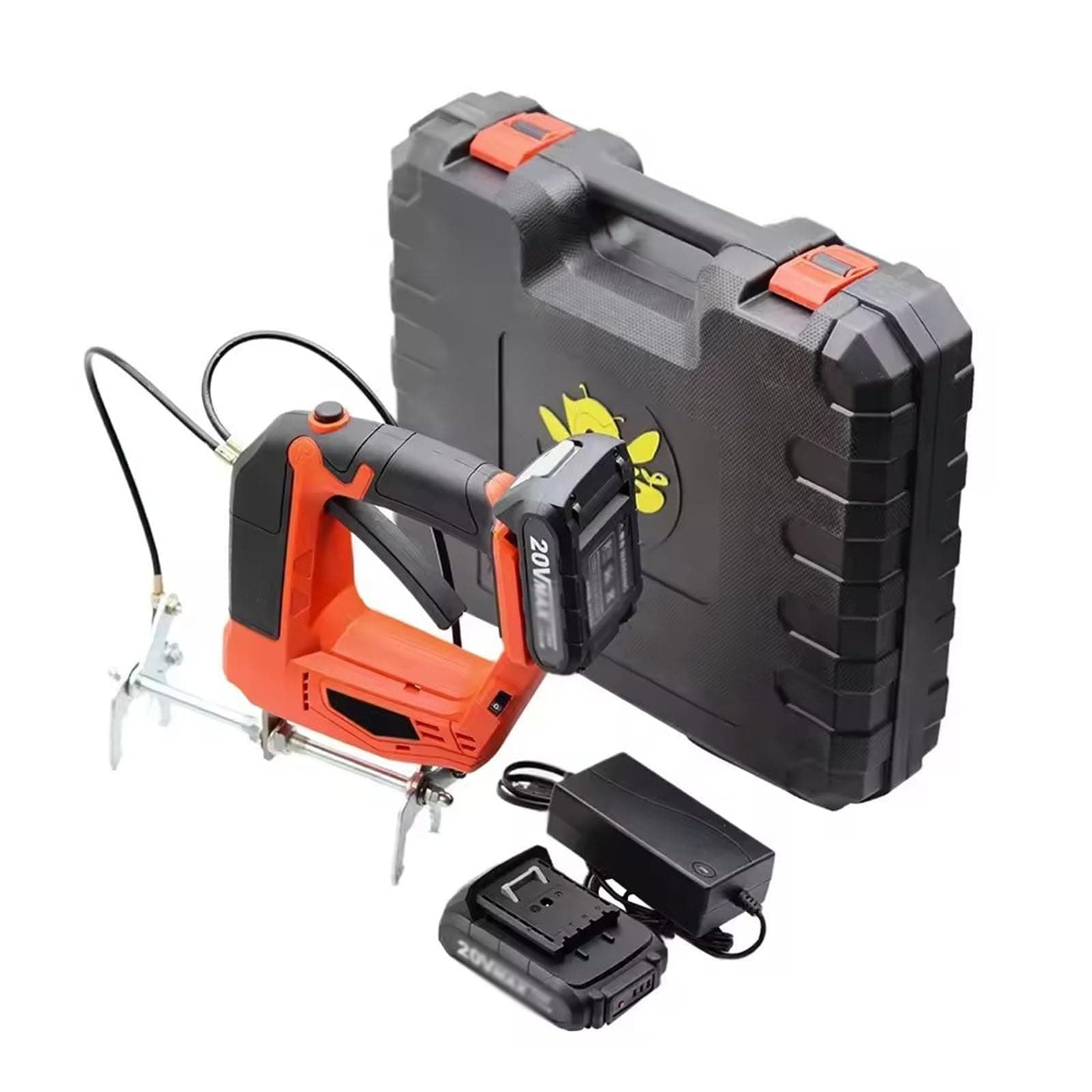 Electric Bee Shaker for Bee Remover, Cordless Beehive Frame Shaking Machine with Anti Slip Handle, Rechargeable Handheld Bee Remover, 4 Gear Speed Adjustable, Beekeeping Supplies for Shake Bee,Red