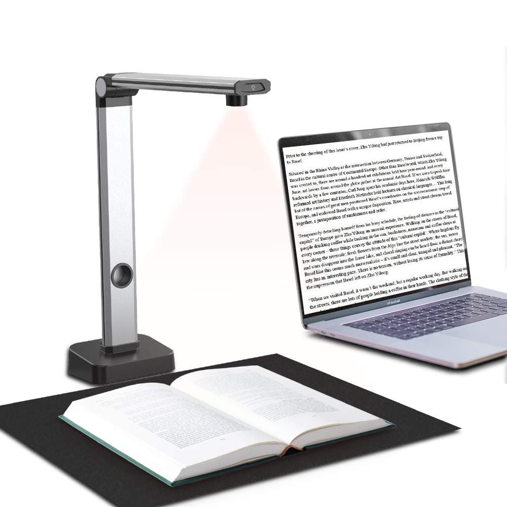 JOYUSING 14MP HD Book & Document Scanner, Capture Size A3, Smart Multi-Language OCR, Pdf, for Office and Education, Just Compatible with Window System