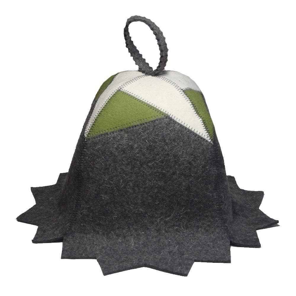 Sauna Hat Russian Banya Cap 100% Wool Felt Modern Lightweight Head Protection for Men and Women | Designer 2