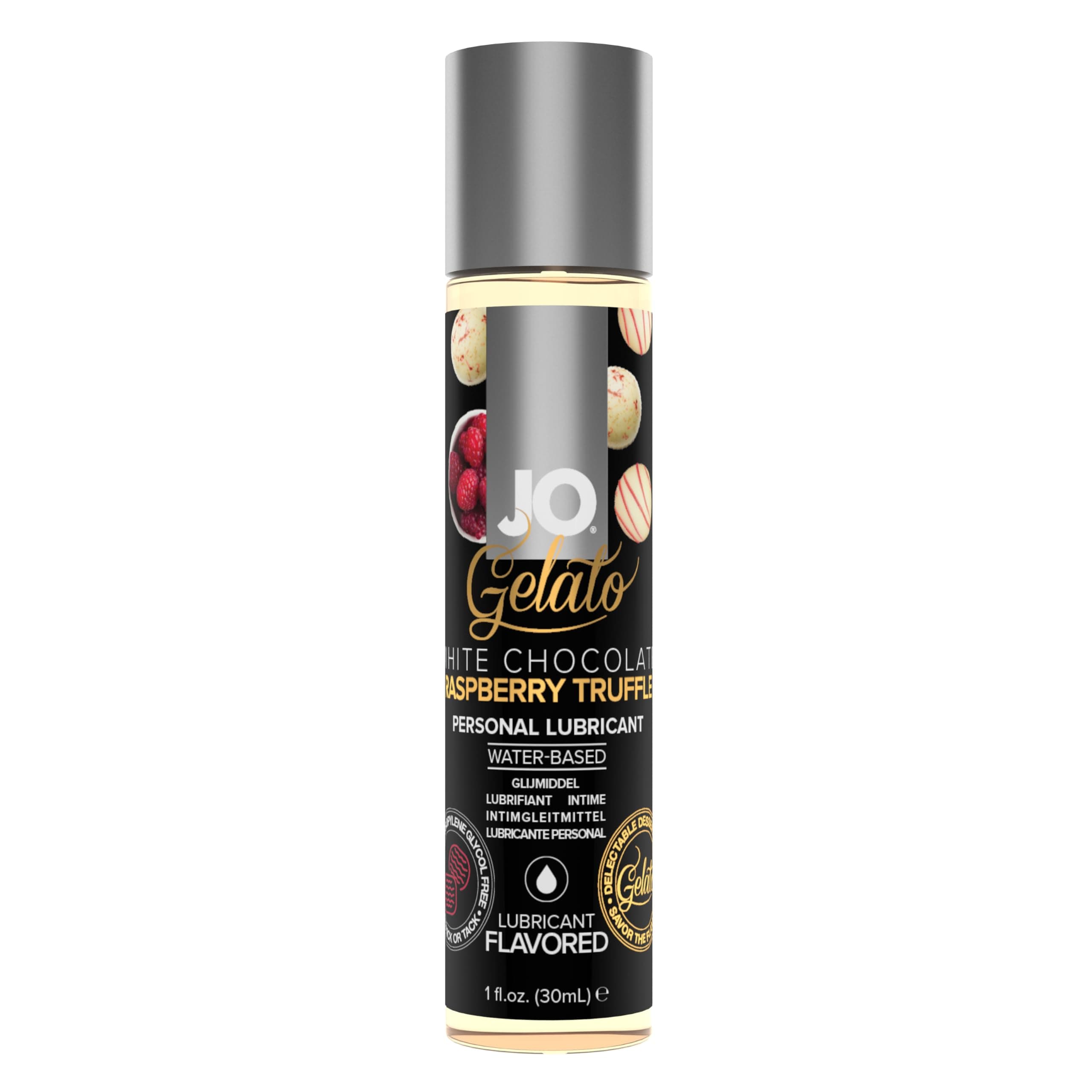 System Jo Gelato White Chocolate Raspberry Truffle Water Based Lube 1 Ounce