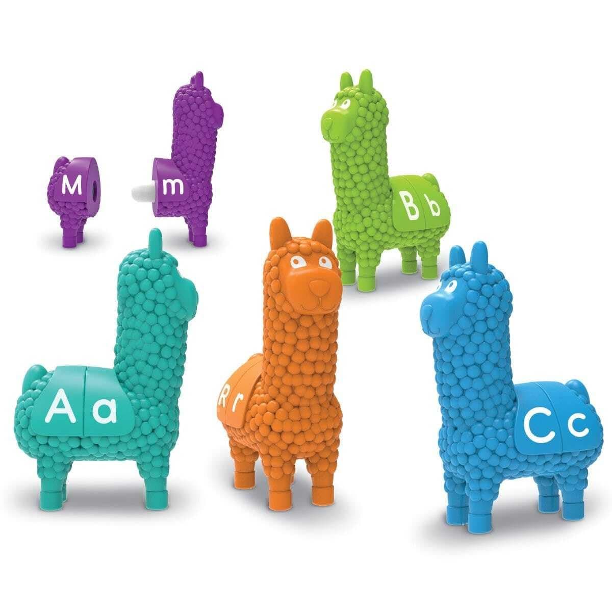 Learning Resources Snap-n-Learn Llamas - 26 Pieces, Ages 18 months Toddler Toys, Alphabet Toys for Toddlers, Preschool ABC Kids