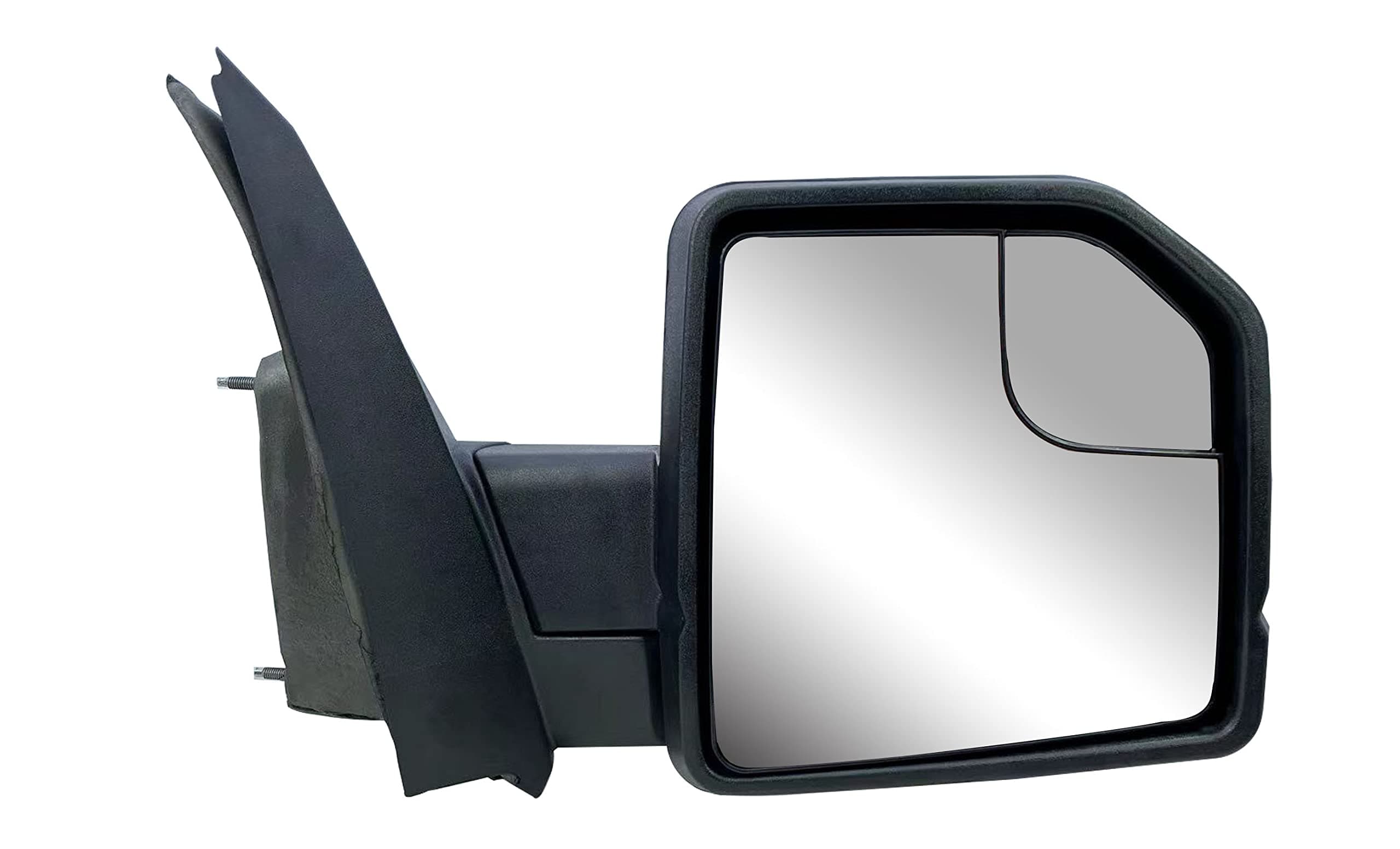 LONGLING Replacement Passenger Right Side Door Mirror Manual Folding Power Glass No Heated Signal Light with Temperature Sensor Textured Back Cover For Ford F-150 from 2015 to 2020