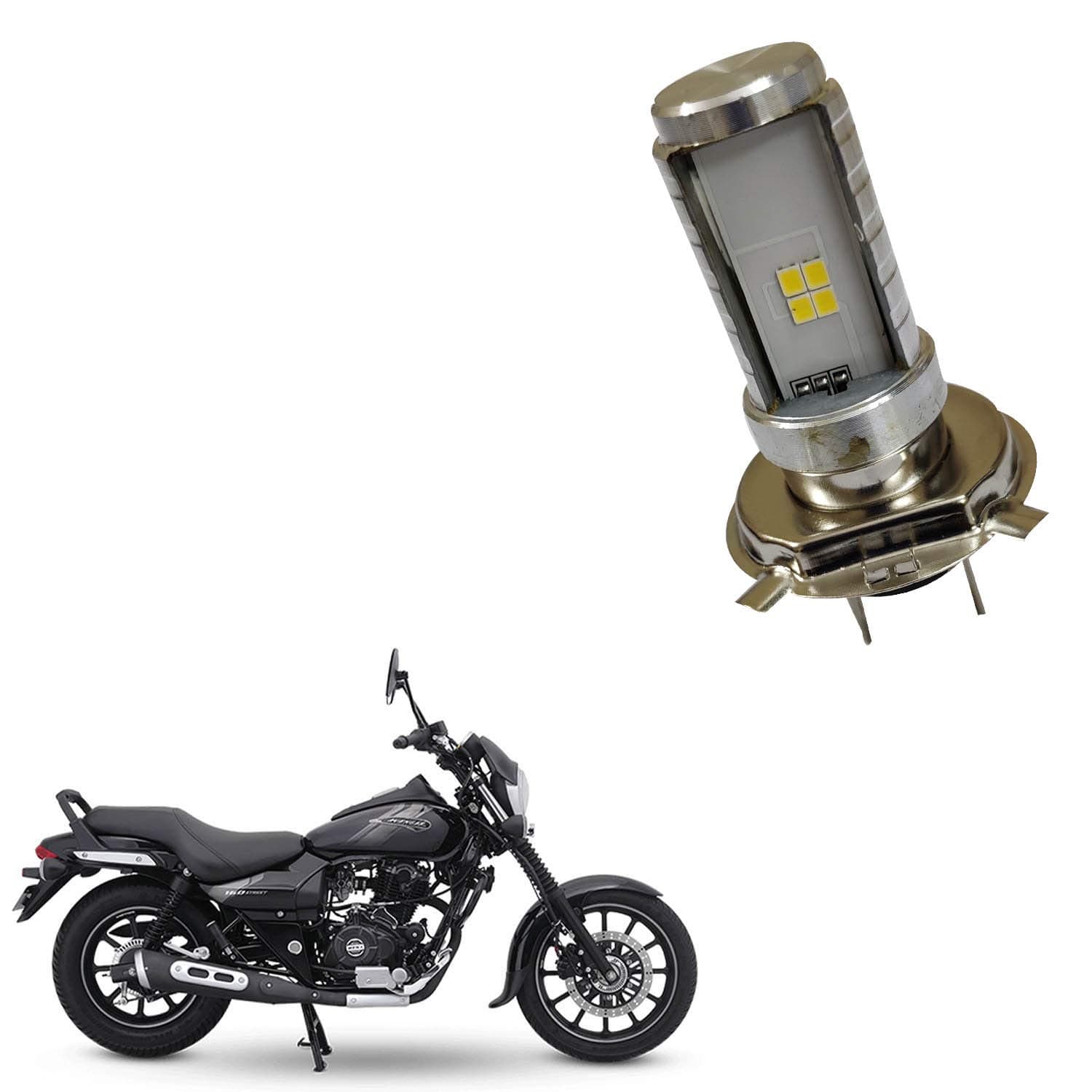 Adroitz H8 Flasher 4 LED Head Lamp Bulb for Bajaj Avenger Street 160