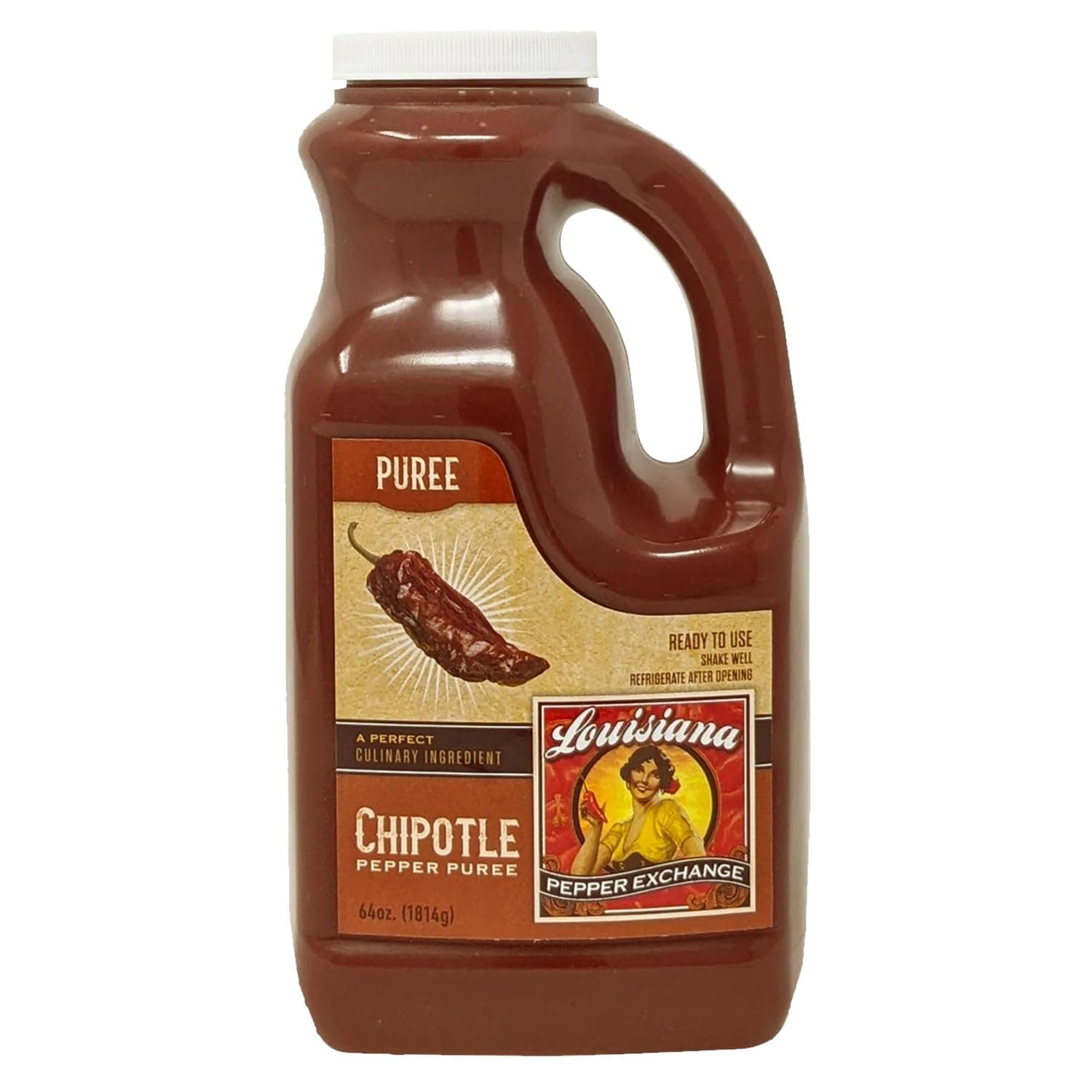 Chipotle Pepper – Louisiana Pepper Exchange – Fresh Pepper Replacement. Save Time and Money in the Kitchen, No More Food Waste. 64 Ounces, Perfect for Professional Chefs and Kitchens, Food Trucks, Catering, and Big Parties. Great for Tex-Mex, BBQ, and Breakfast Dishes – Spice, Heat and Authentic Pepper Flavor