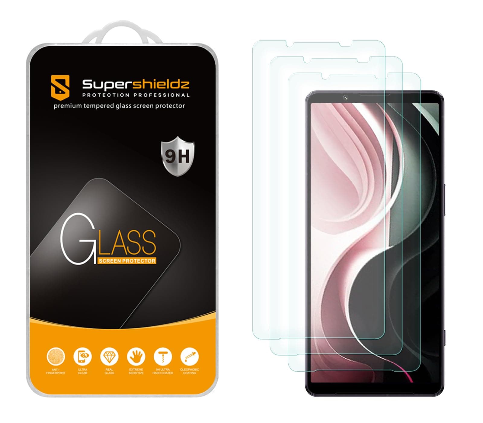 Supershieldz (3 Pack) Designed for Sony Xperia 1 VI/Xperia 1 VII Tempered Glass Screen Protector, Anti Scratch, Bubble Free