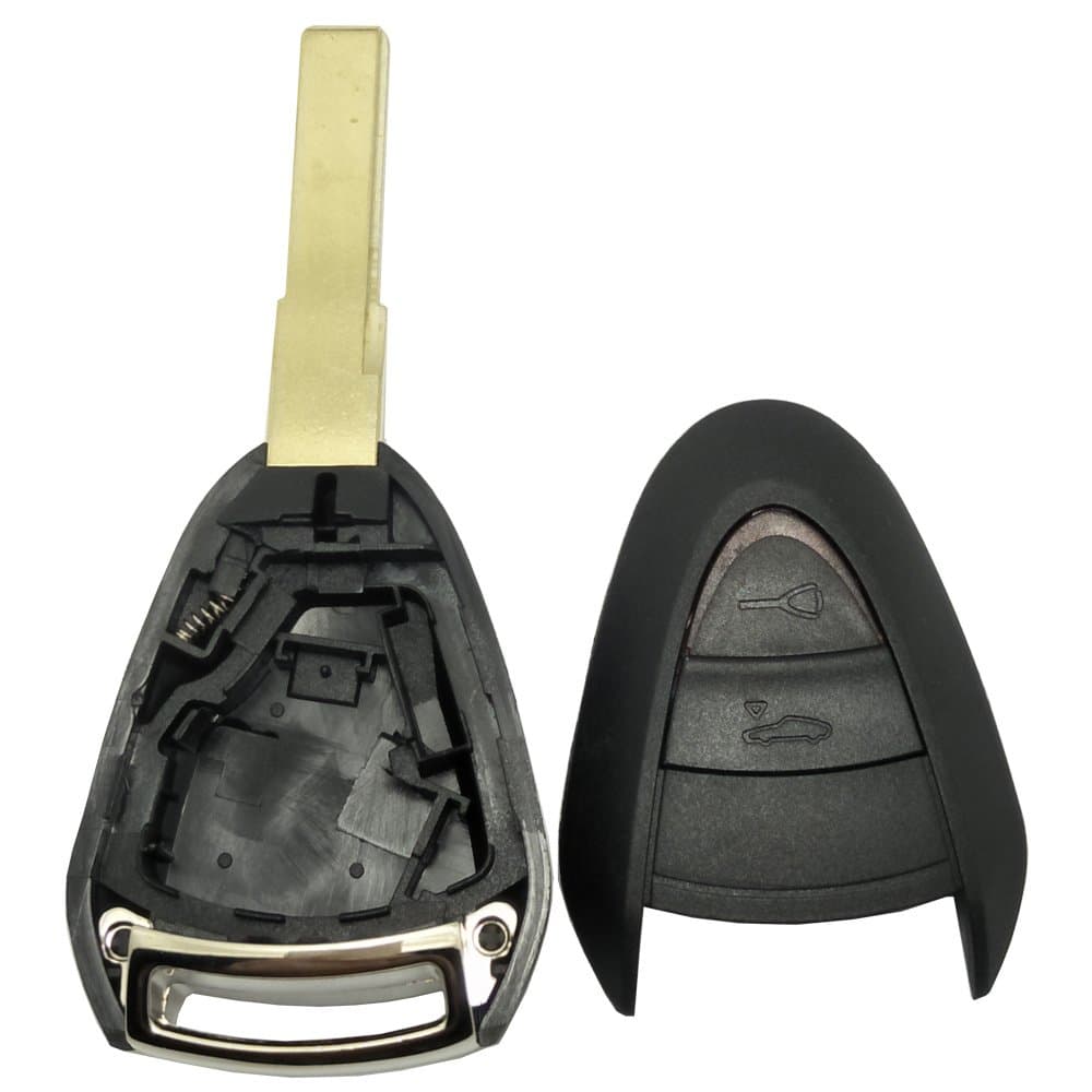 2 Buttons Replacement Key Fob Case Shell Fit For Porsche 911 Cayman Boxster Carrera GT Remote Key Case Cover Key Fob (2Buttons)