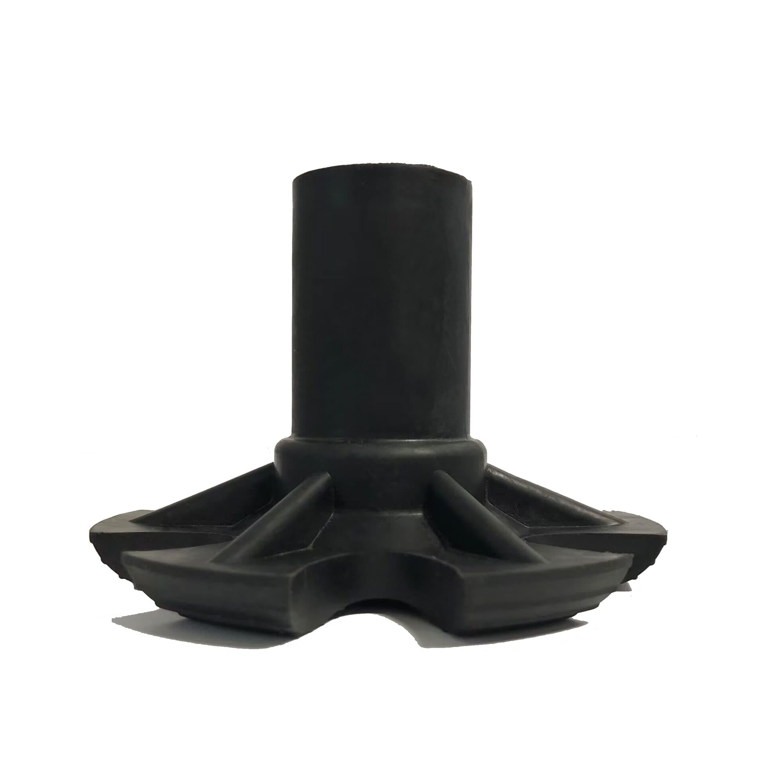 Yinghesheng Rubber Cane Tip 19mm(3/4") Replacement Cane Tips Self Standing Heavy Duty Stable Six Point Non-Slip Cane Ferrule for Standard Walking Stick Accessory,Black