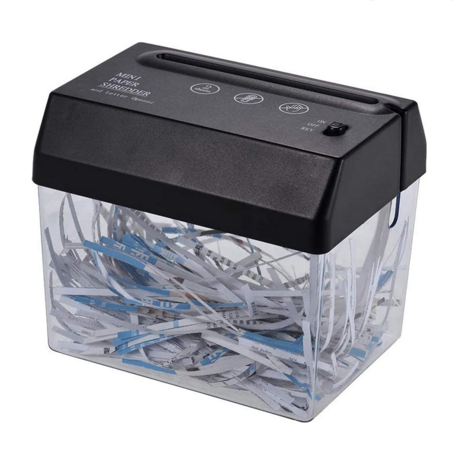 SKEIDO Mini USB Paper Shredder for A5 or Folded A4 Paper Strip Cut with Letter Opener Mail Envelop Cutter For Home Office USB Electric Powered