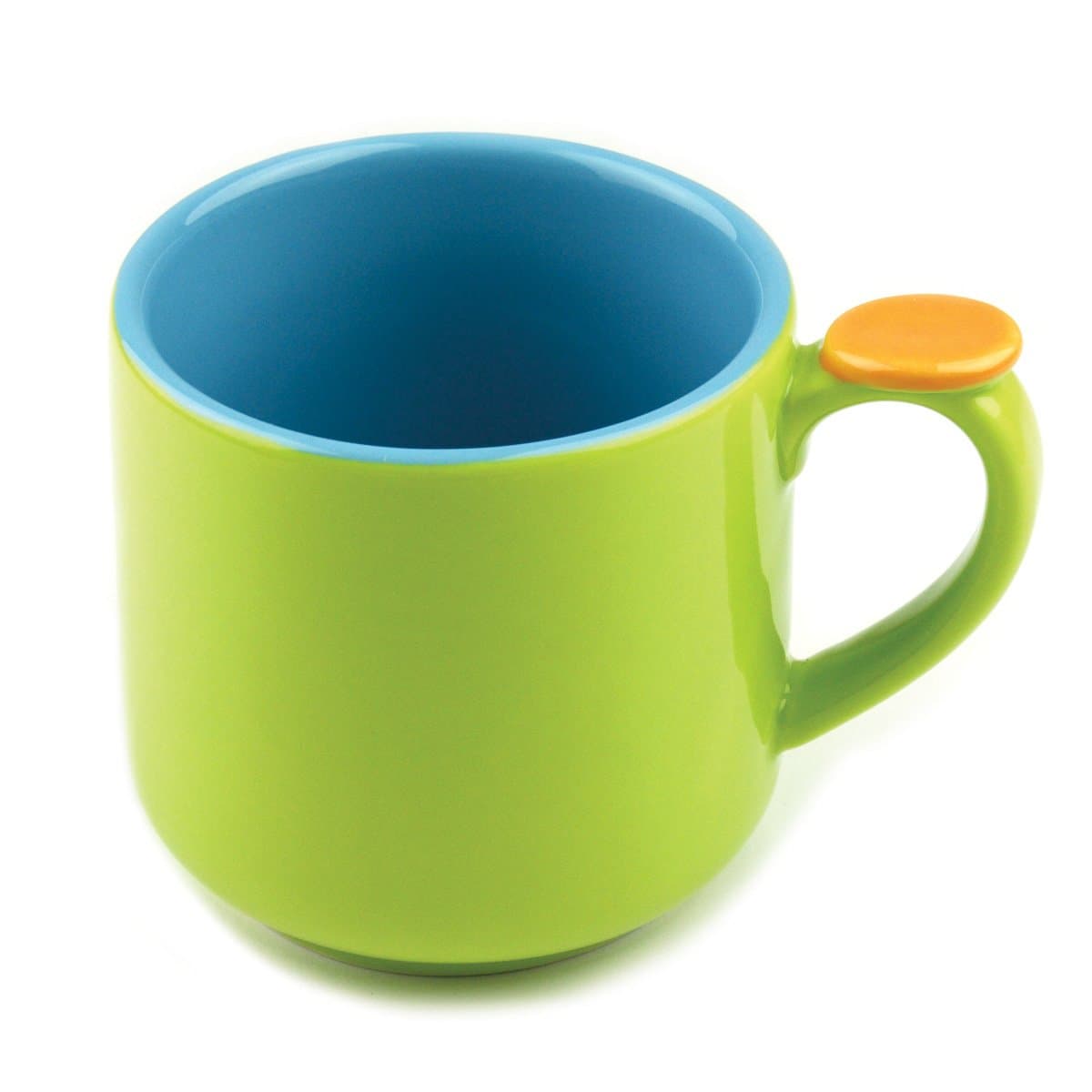 Omniware Hemisphere Mug with Thumb Rest, Green/Aqua