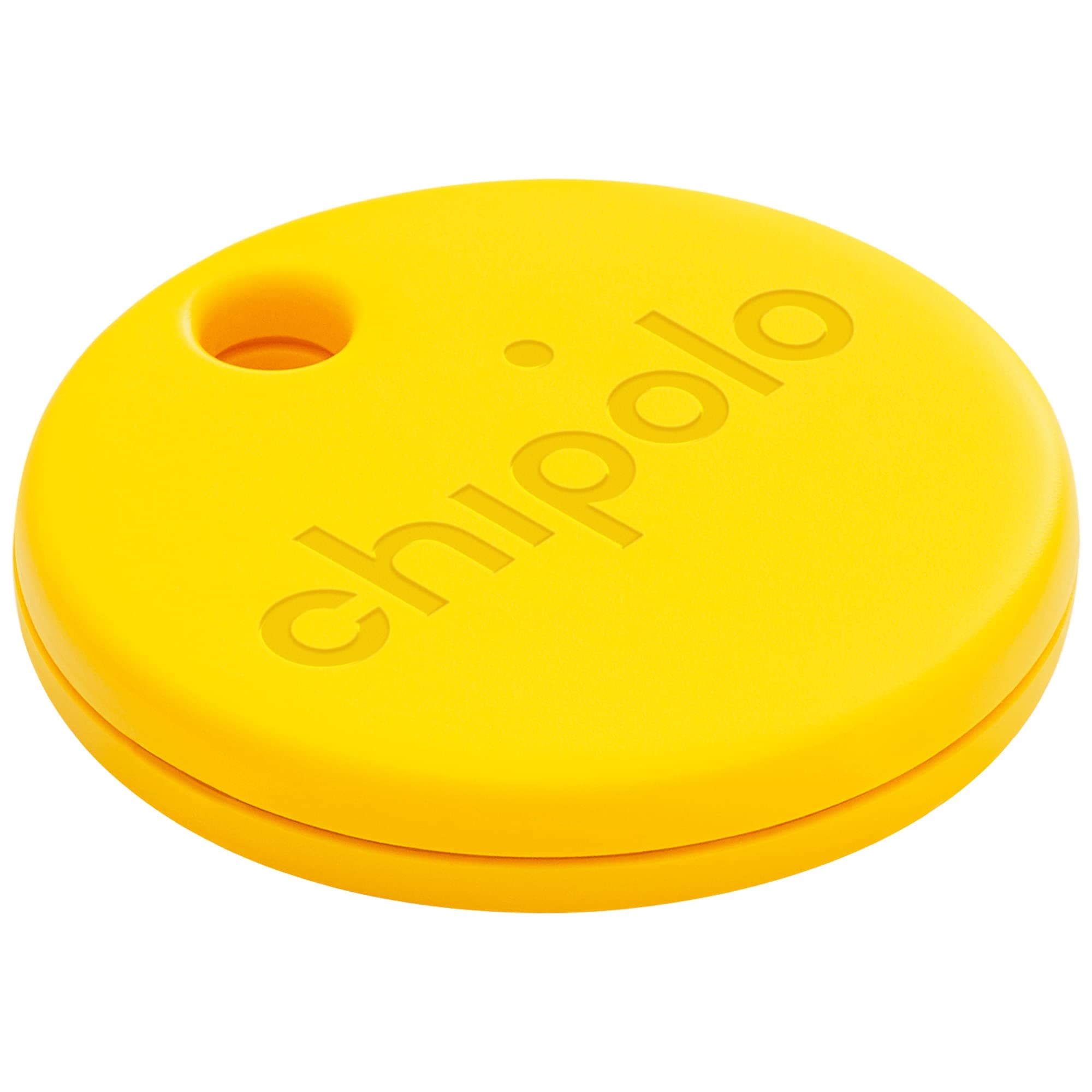 CHIPOLO One - 1 Pack - Bluetooth Tracker for Keys, Bags, Object Locator, Out of Range Alerts and Other Free Features, Compatible with iOS and Android (Yellow)