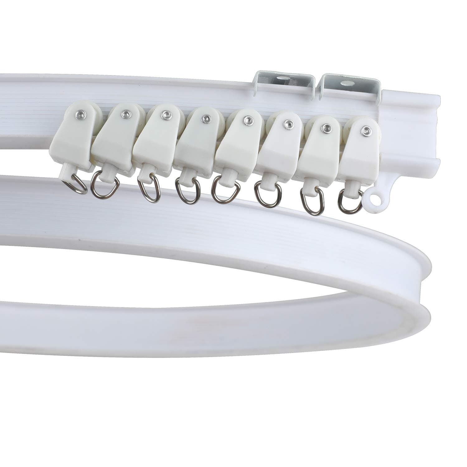 Flexible Bendable Ceiling Curtain Track, Curved Ceiling Track for Curtains, Room Divider Ceiling Track Rail System 16.5 FT / 5 Meters