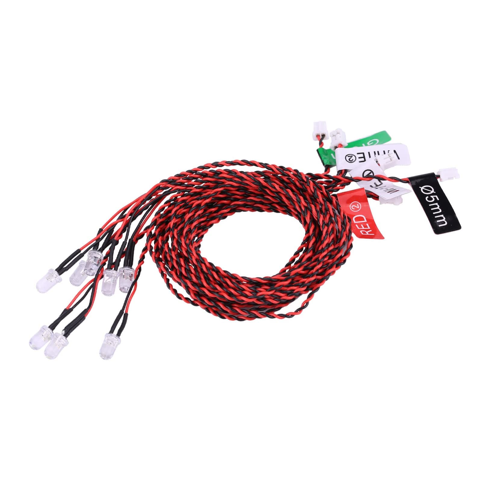 8 LED RC Light Kit, RC Flashing Lighting System, Simulation Flash Lamp for 1/10 RC Airplane Helicopter (4-6V)