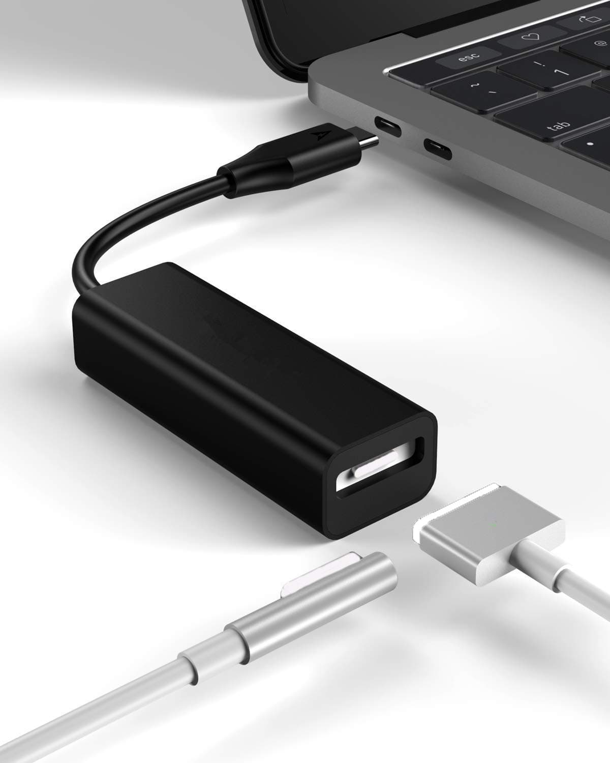 MagSafe USB-C Converter Replacement for MagSafe 2 & 1 Charging Adapter Applicable for MacBook Pro 15" 13" 12",Connector Cable Compatible MacBook, MacBook Pro, Switch/Laptop/Phone (Black)