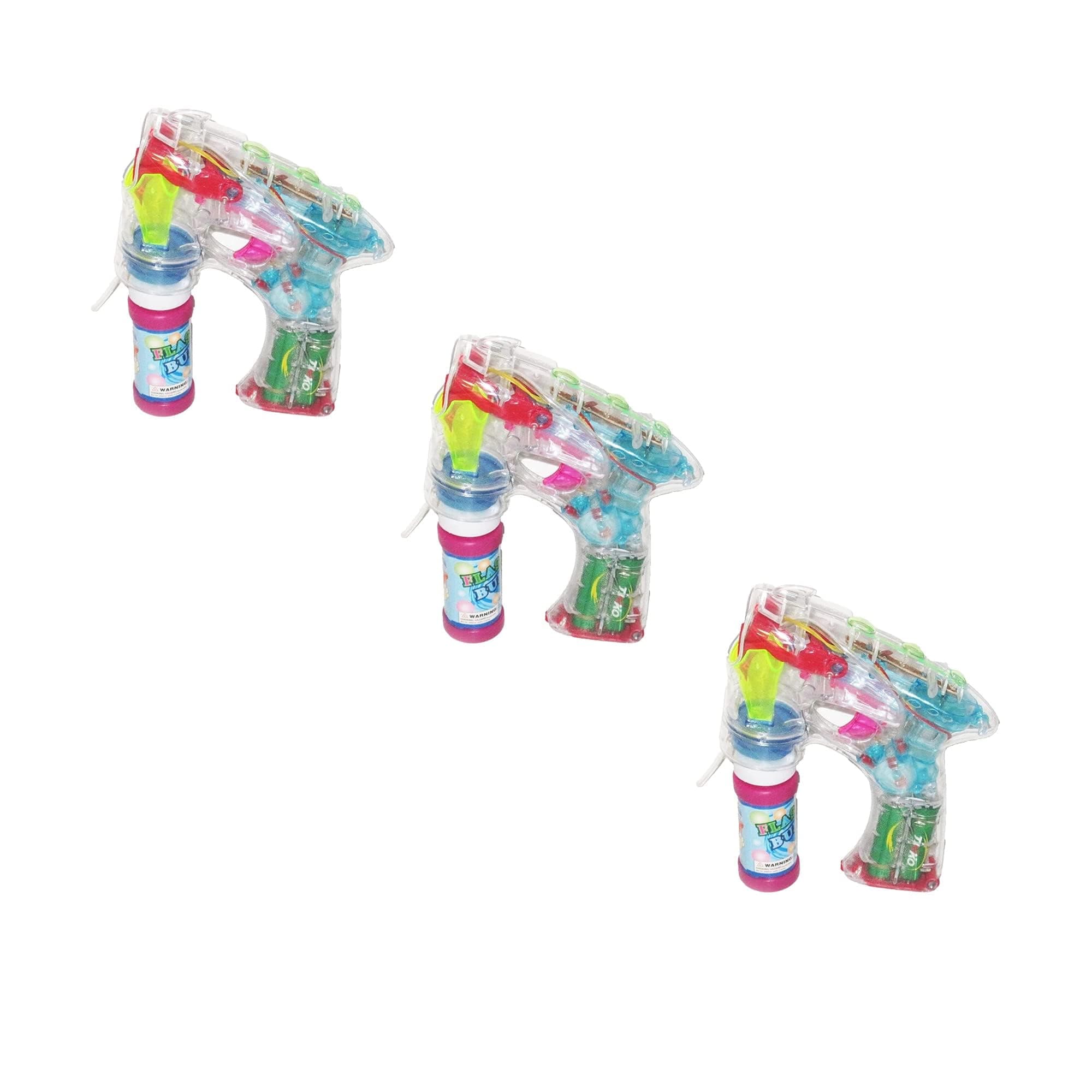 SDMAX Automatic Bubble Ray Gun Fun Light Up Flashing, LED Bubble Machine Kids Bubble Blower Gun, Easy To Use, Multi-Coloured, Outdoor Garden Toy,