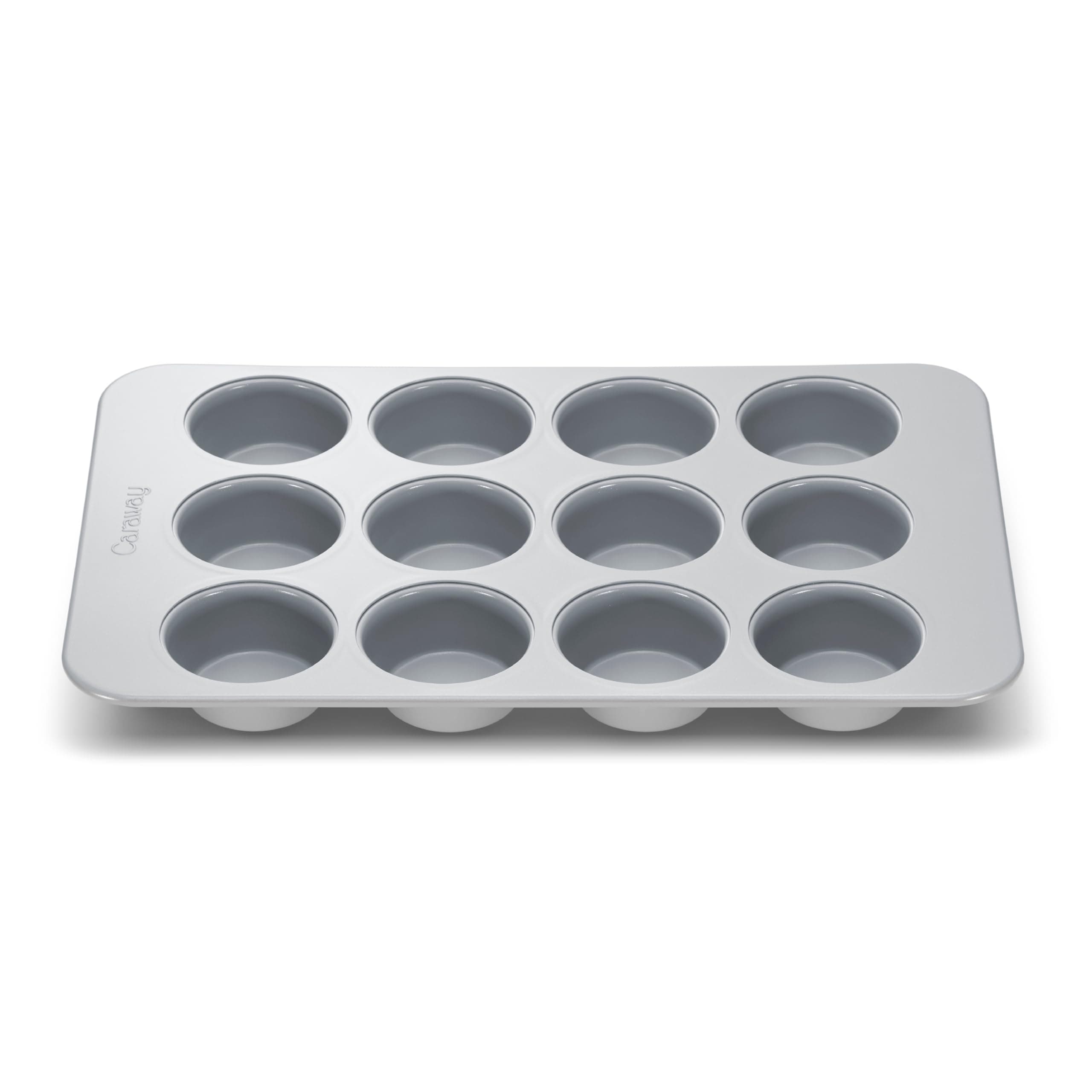 Non-Stick Ceramic 12-Cup Muffin Pan - Naturally Slick Ceramic Coating - Non-Toxic, PTFE & PFOA Free - Perfect for Cupcakes, Muffins, and More - Gray