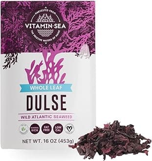 VITAMINSEA Dulse Dried Seaweed | Wild North Atlantic Seaweed for Snacking, Seasoning, Soups & Salads | Rich in Vitamins, Minerals & Antioxidants Perfect for Thyroid Support | Whole Leaf (16 OZ)