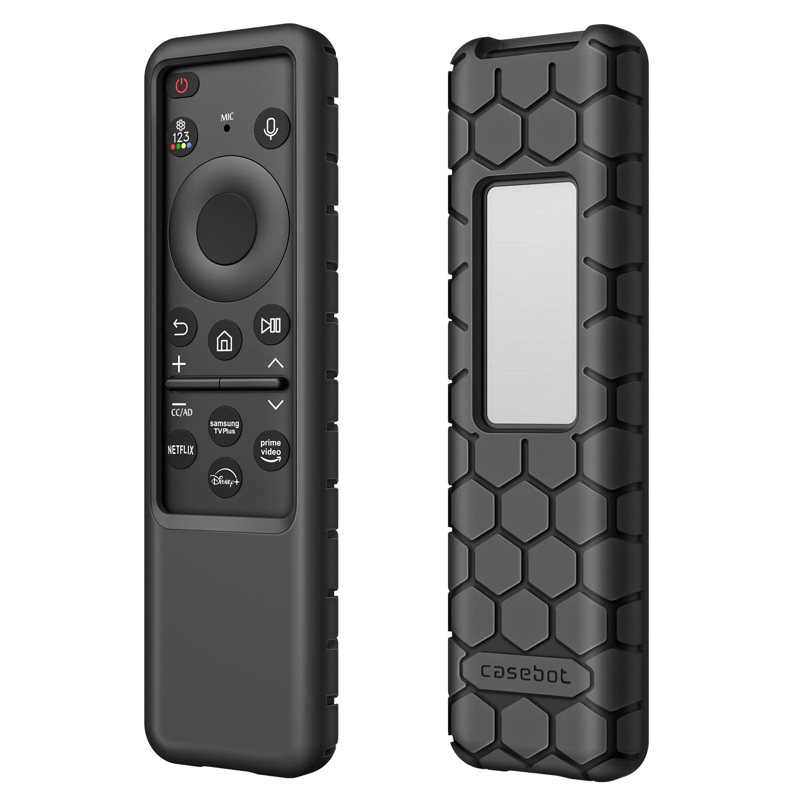 Fintie Case for Samsung Solar Cell Remote TM2560E TM2360E TM2360F TM2361F TM2361E BN59-01480A BN59-01455A BN59-01436A BN59-01432A, Light Weight Anti Slip Shockproof Silicone Cover, Black