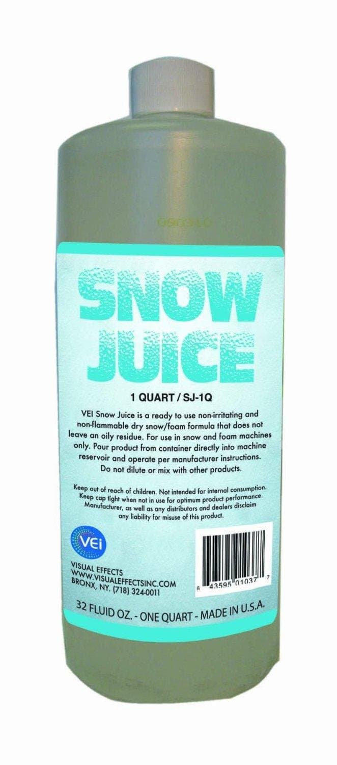 Visual Effects SJ1Q One Quart of Snow Juice specifically designed for Snow or Foam producing machines only, non-irritating & non-flammable
