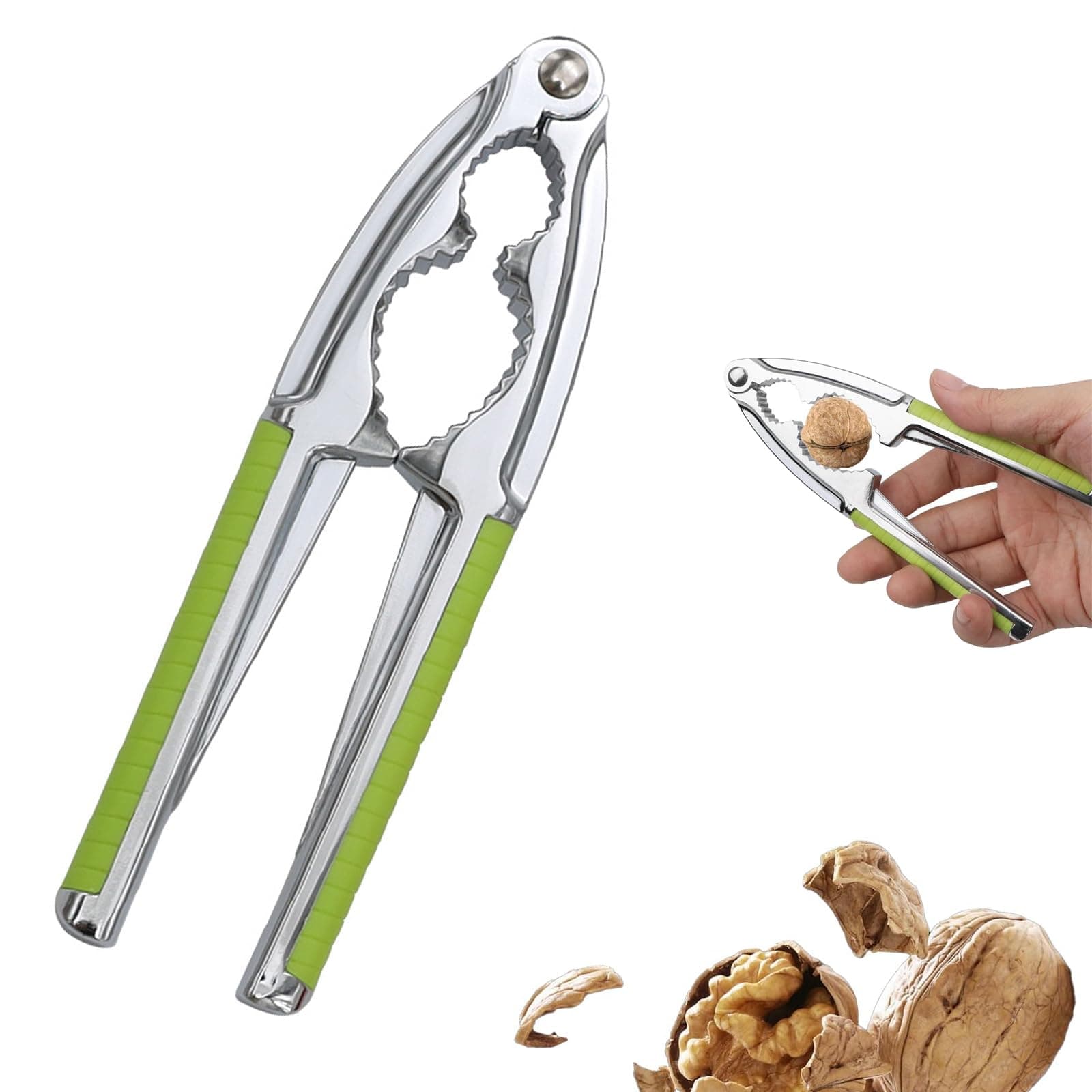 Premium Heavy Duty Nut Cracker with Non-Slip Handle - for All Nuts and Seafood - Essential Kitchen Tool for Effortless Shell Cracking