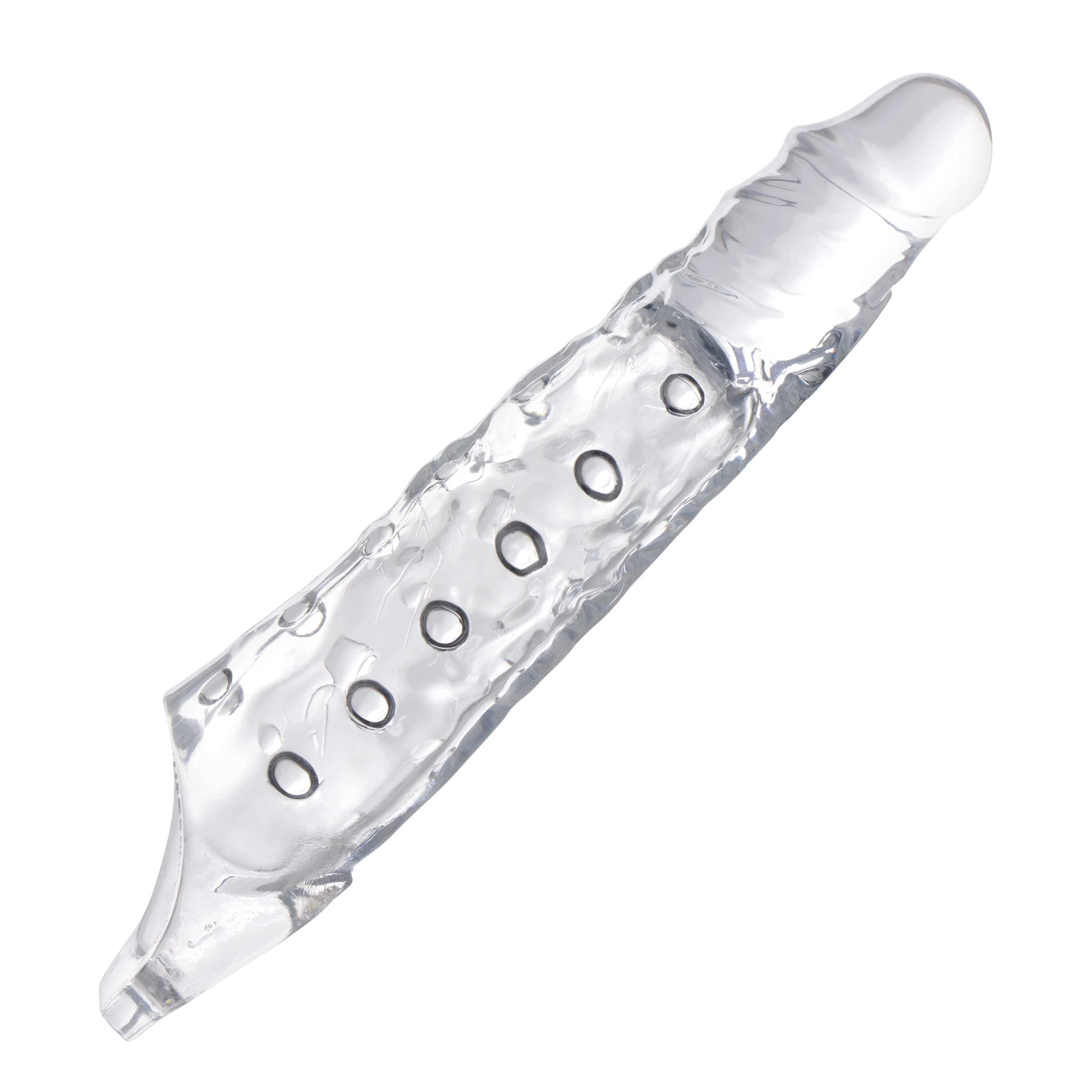 3 Inch Clear Extender Sleeve – Rubber Penis Extension, Cock Sleeve Enlarger, Adult Sex Toy for Men, 10.75" Length.