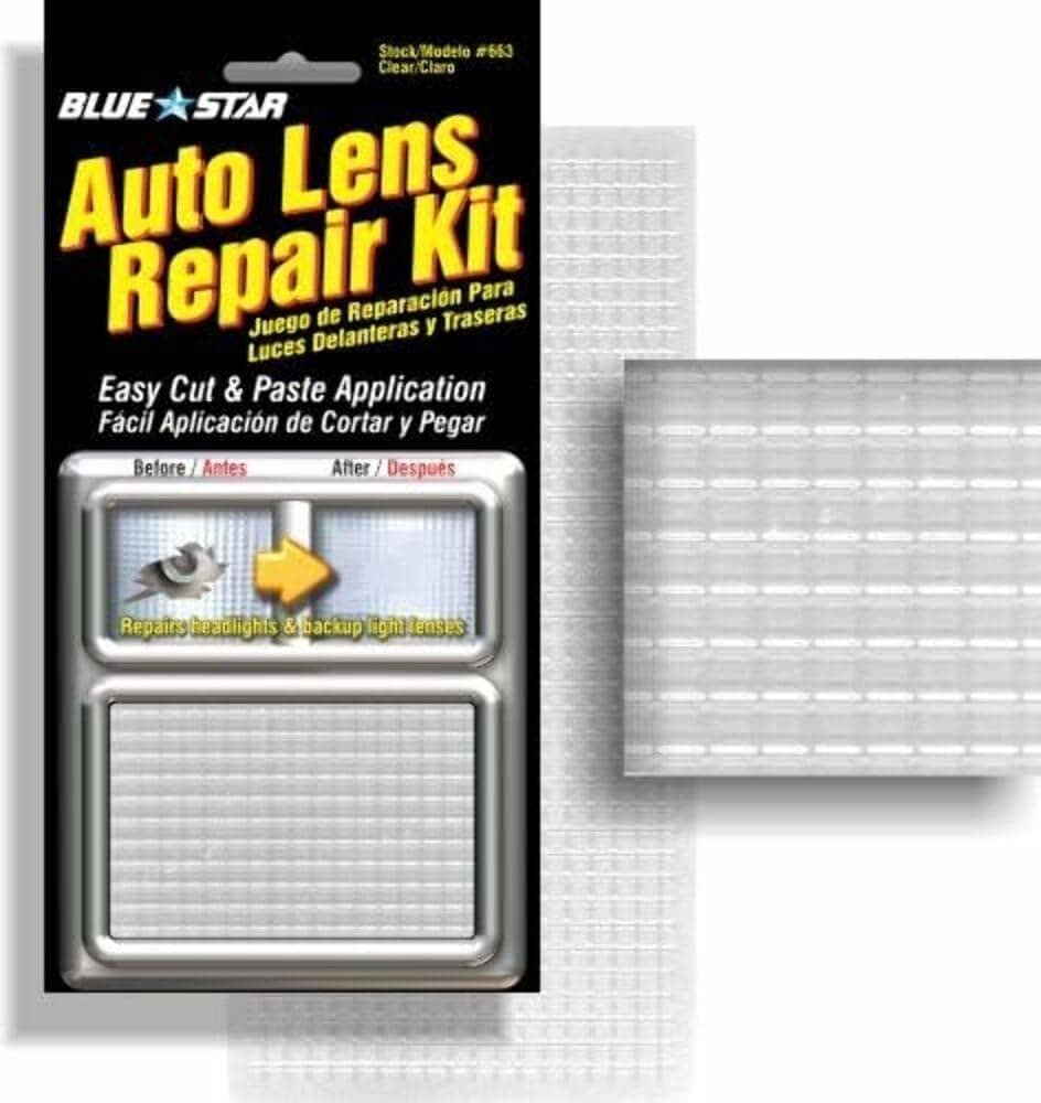 Blue Star Grid Pattern Auto Lens Repair Kit (Clear)