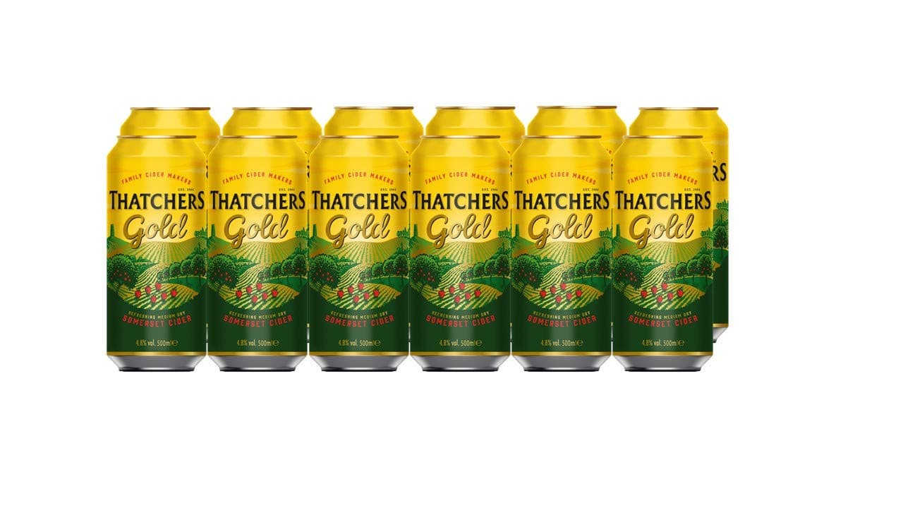 Thatchers Gold Can Cider, 24 x500 ml