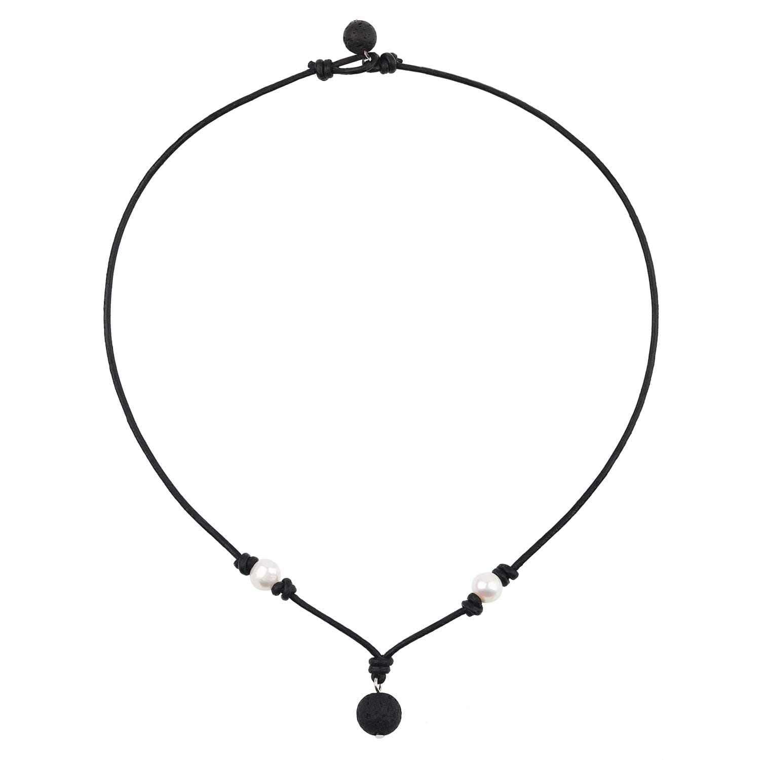 Aromatherapy Essential Oil Diffuser Necklace for Valentine's Day! Single Lava Stone Pendant Leather Choker Necklace Women Handmade Choker Jewelry Gift for Women