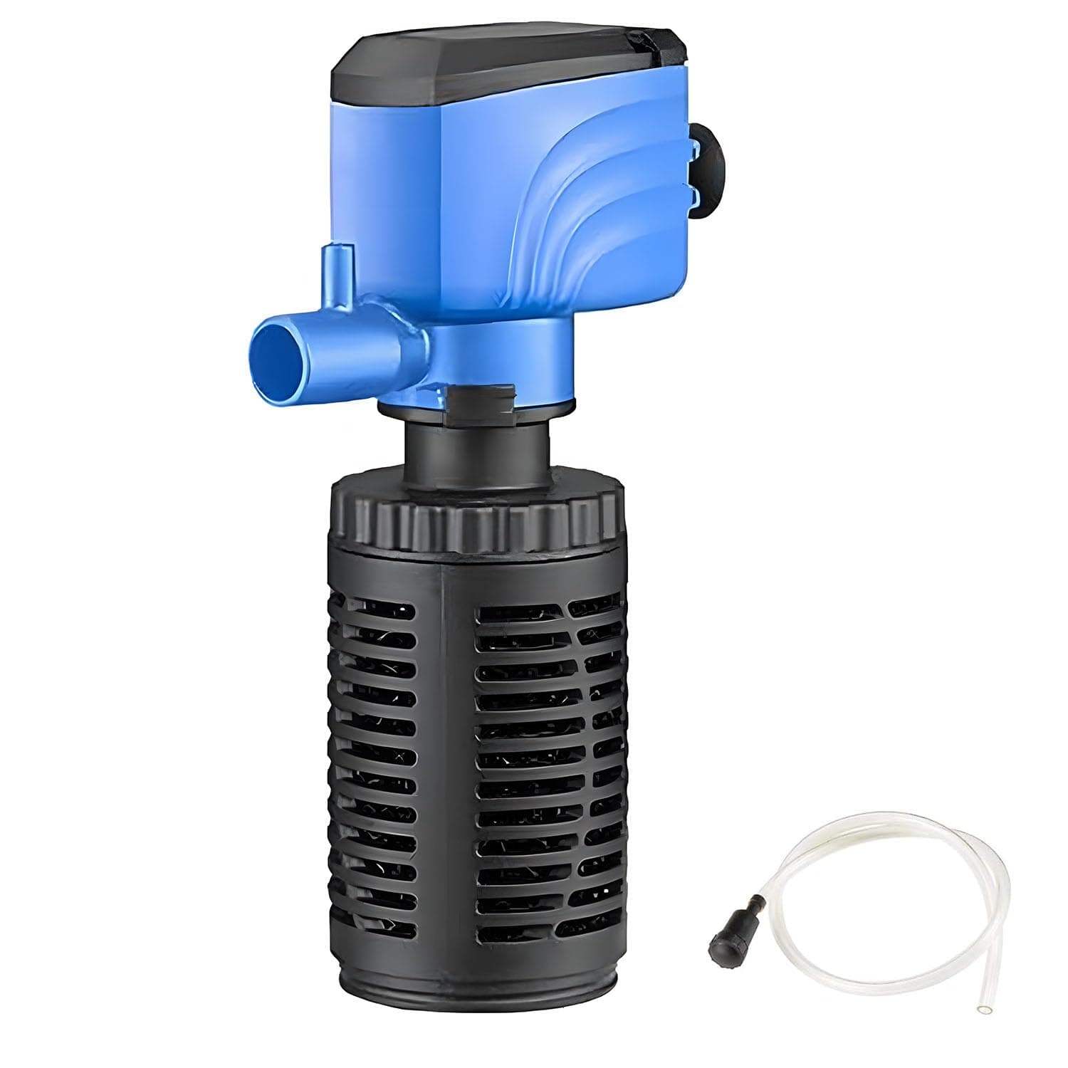X spring Fish Tank Filter, 4 W Power Aquarium Filter, Three-in-One Filter Pump, Silent Internal Aquarium Filter for Clean Water, Air Pump and Waves, Biochemical Filtration for Healthy Fish and Turtles