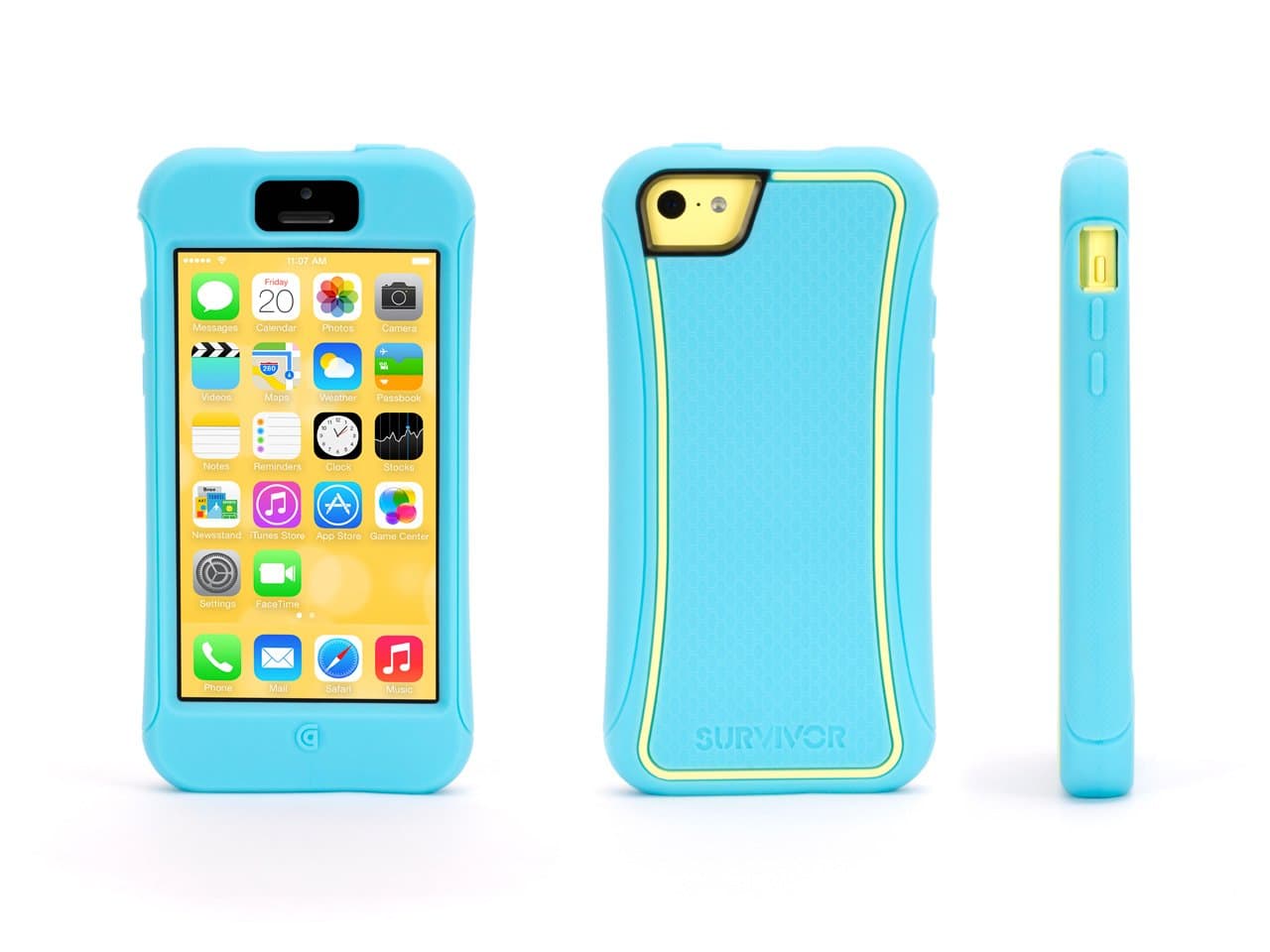 Griffin Survivor Slim Case for iPhone 5c - Retail Packaging - Turquoise