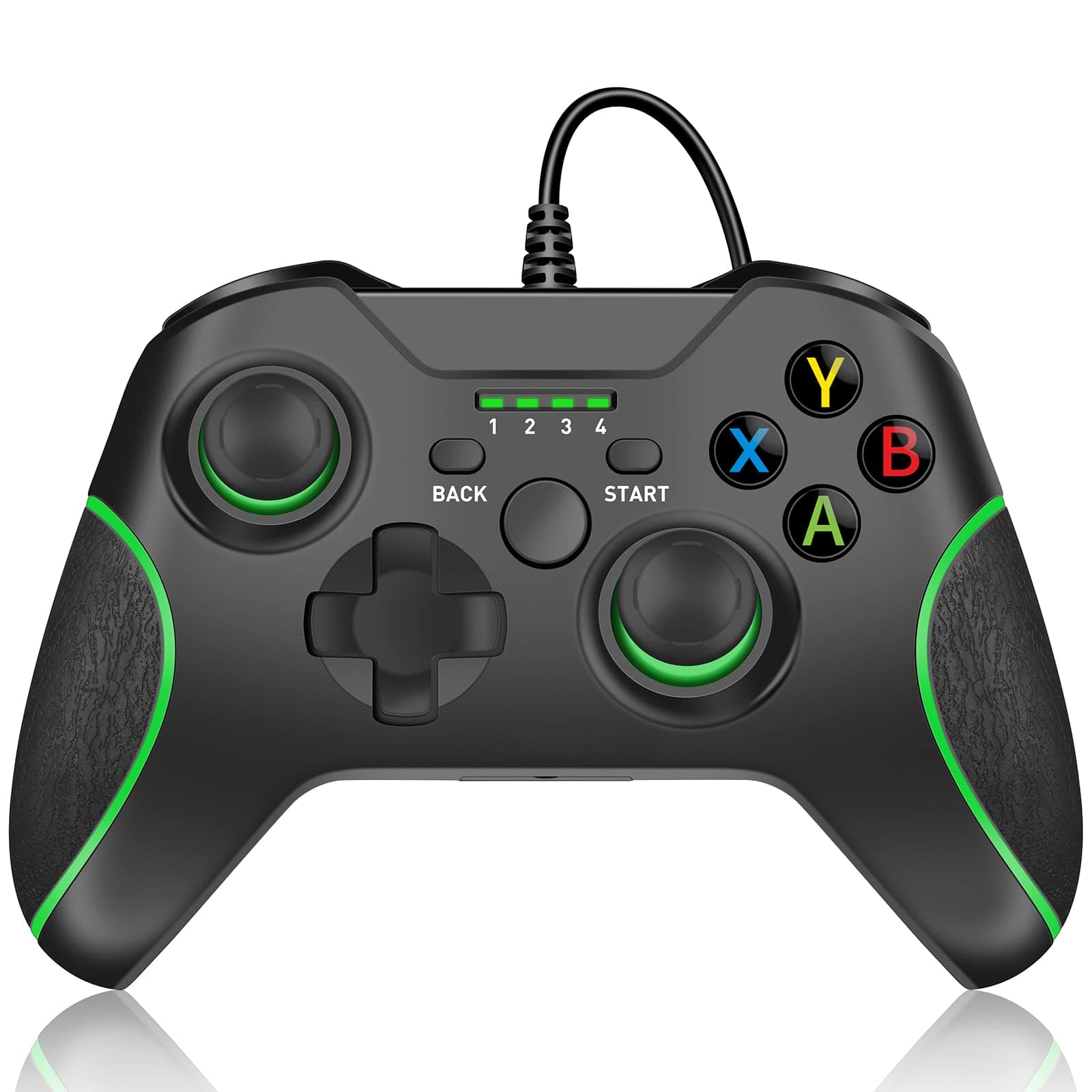 TECTINTER USB Wired Game Controller Compatible with Xbox One/Slim Gamepad Joystick Joypad for Microsoft Xbox One/X/S/Elite for PC Windows 11/10/8/7 (Black)