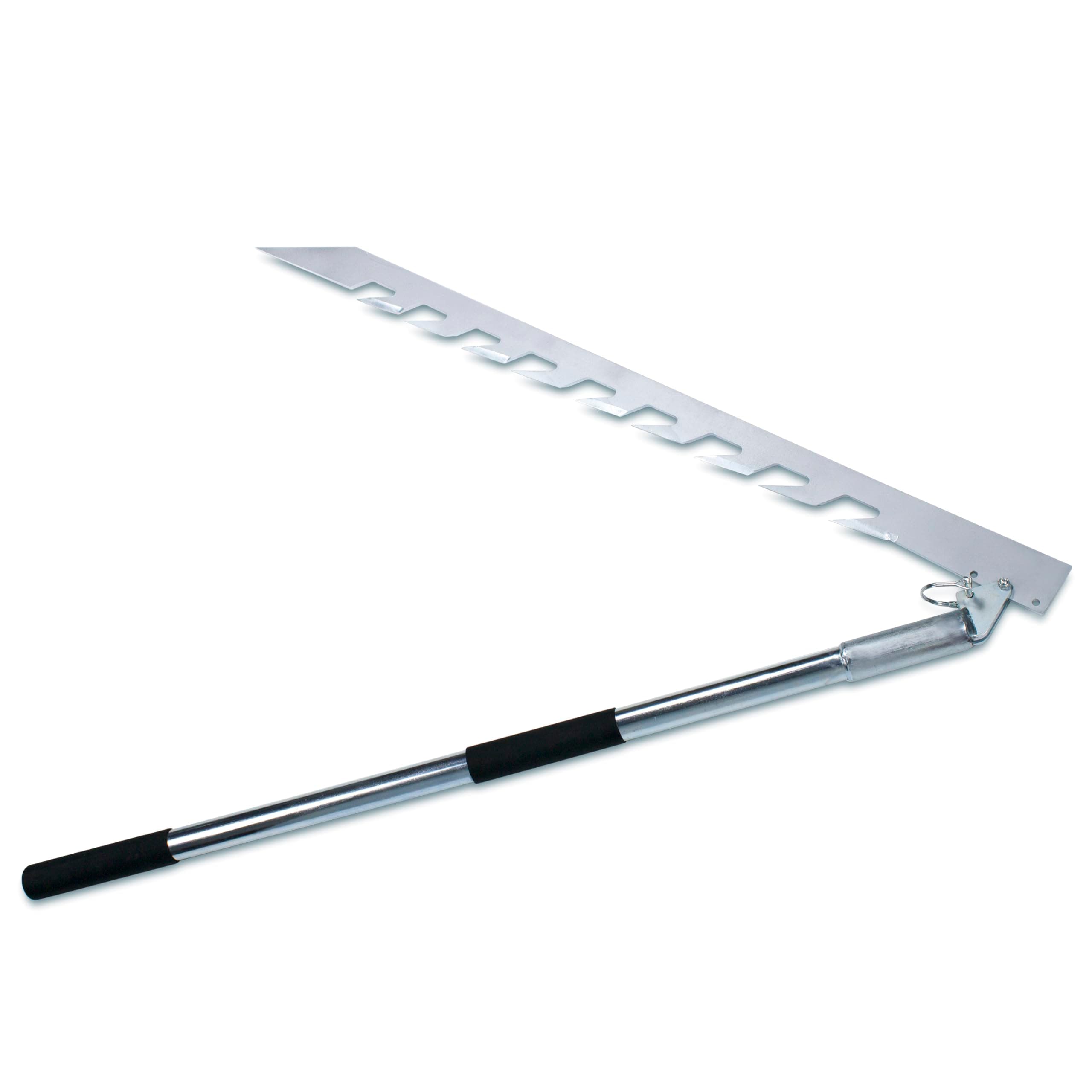 Second Generation 41 Inch Folding Ice Saw with Enhanced Cutting Edge,for Ice Fishing,Lgloo,Ice House,Camp,5mm Thick Steel Saw, Easy to Cut Thick Ice,Silvery