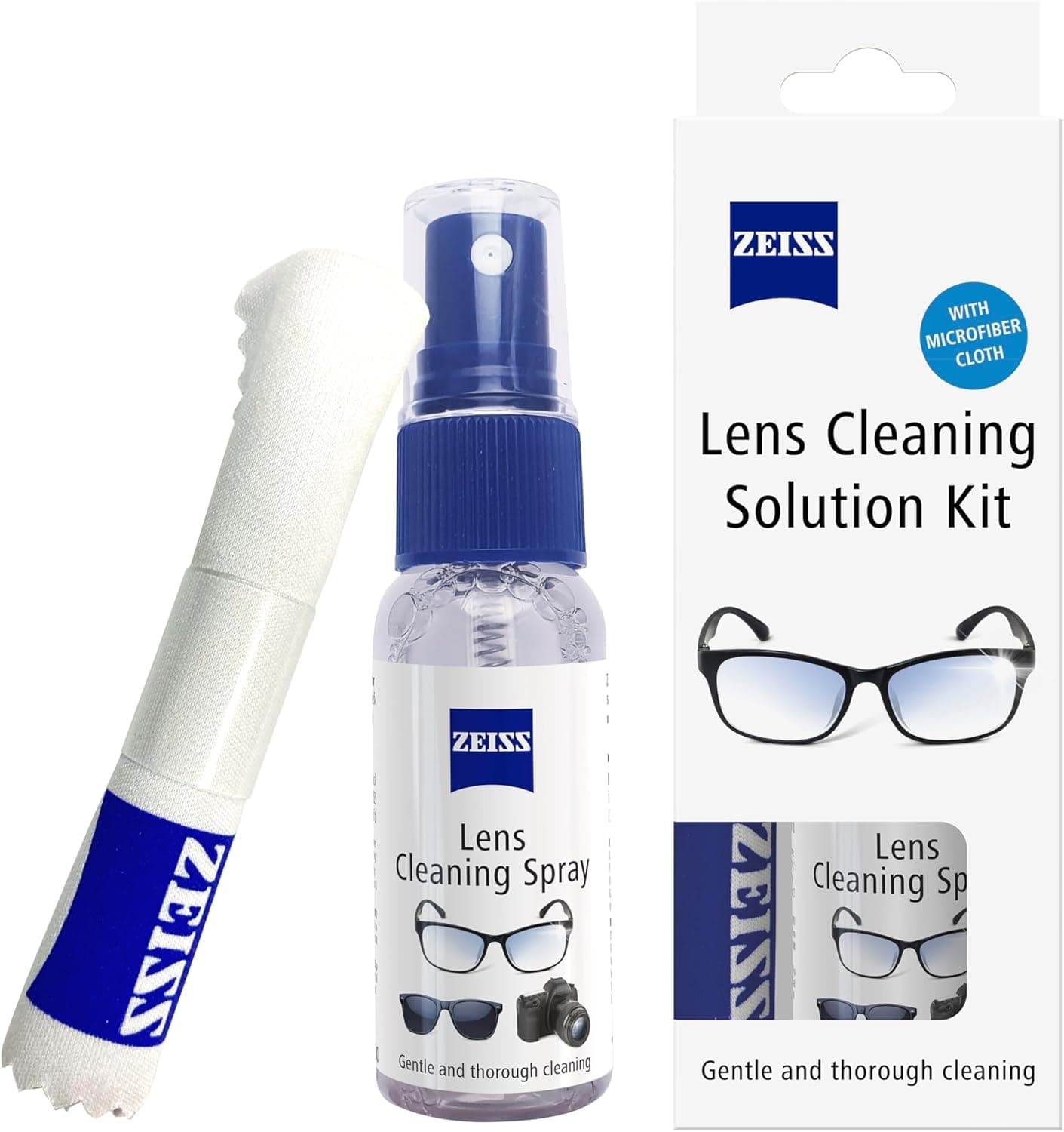 Lens Cleaning Solution Kit 30ml with Microfiber Cloth | Perfect Lens Cleaner for Spectacles, Eyeglasses, Sunglasses, Camera Lenses, Binoculars & Ski goggles